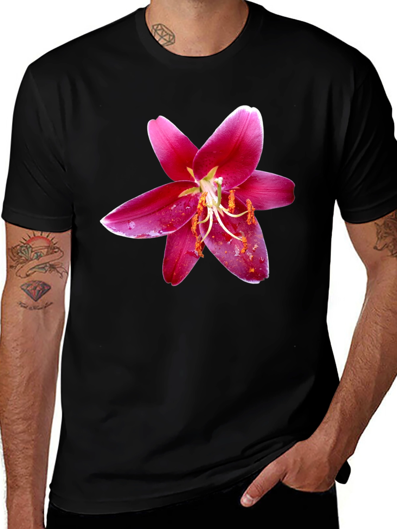 Variant 8 of Floral Graphic Tee - Bold Flower Print