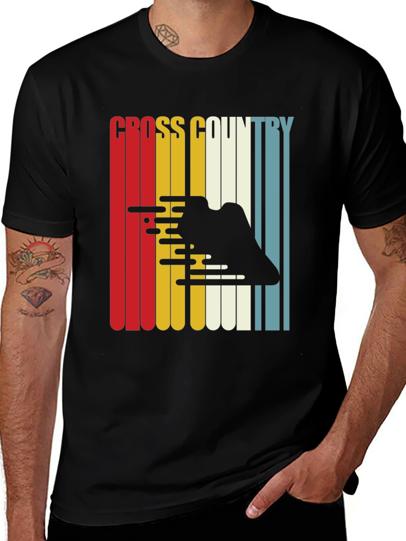 Cross Country Retro T-Shirt - Running Shoe Graphic