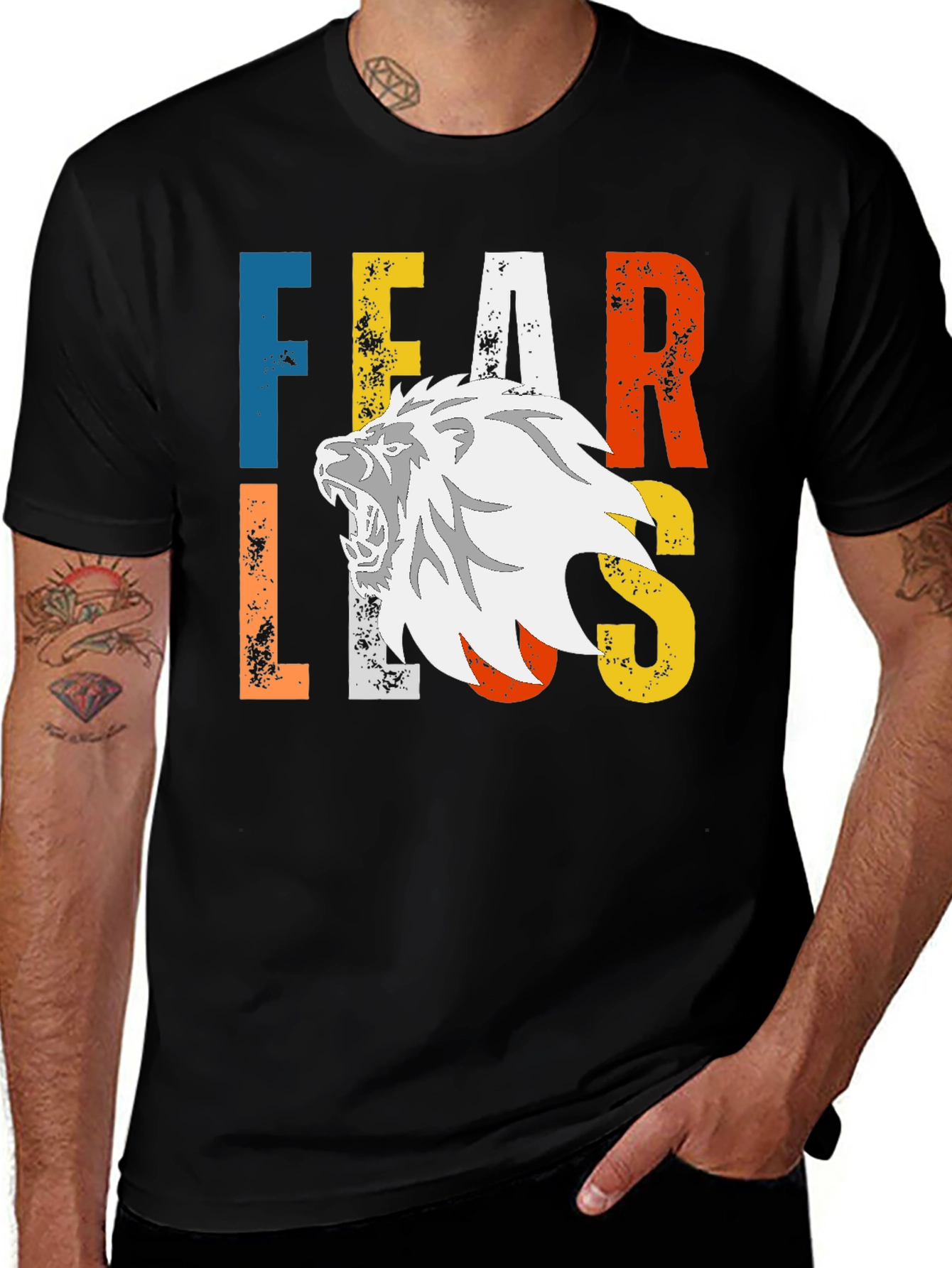 Fearless Lion Graphic Tee - Premium Cotton Comfort