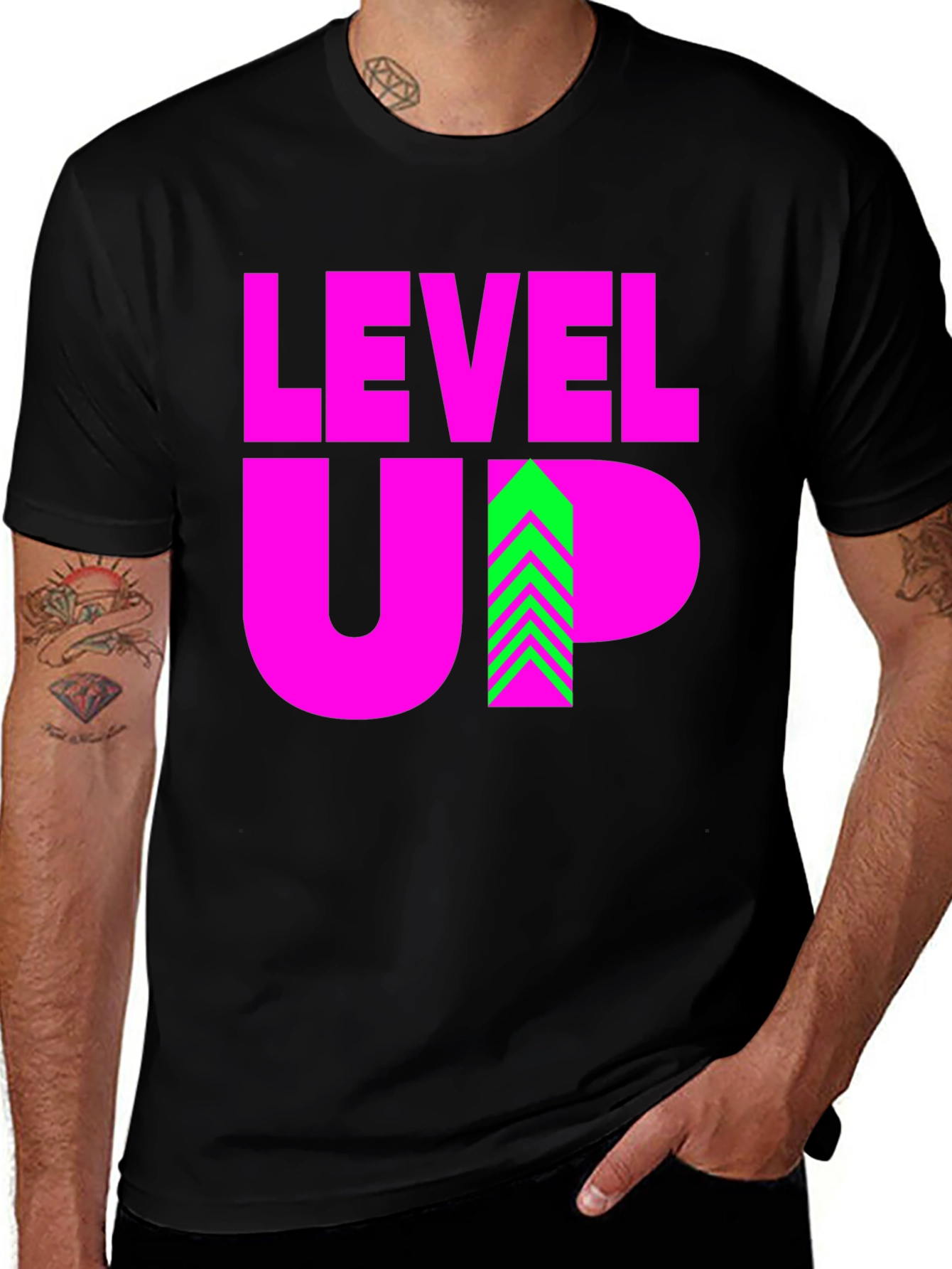 Level Up Graphic Tee - Gamer Style