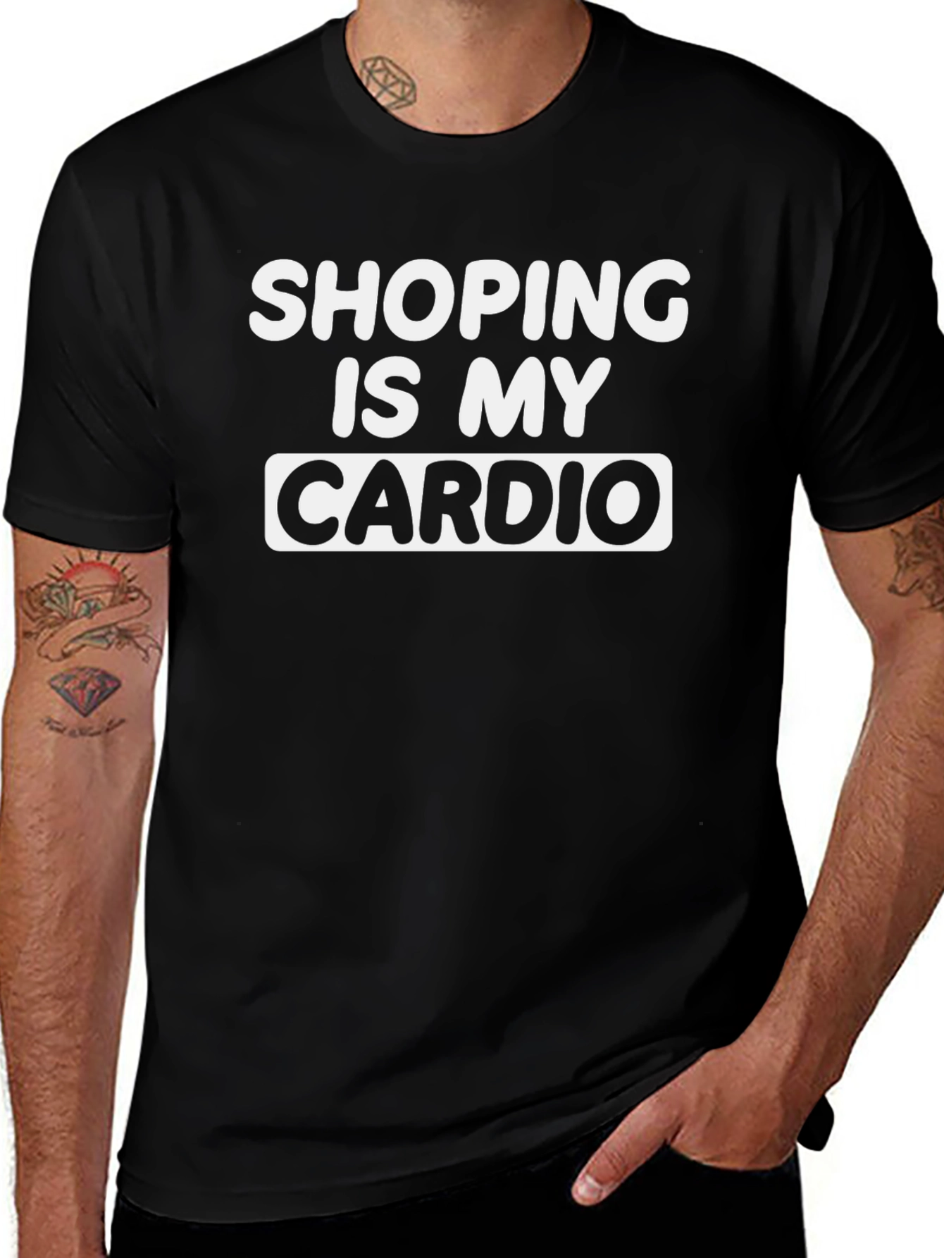 Variant 29 of Shopping is My Cardio Graphic Tee