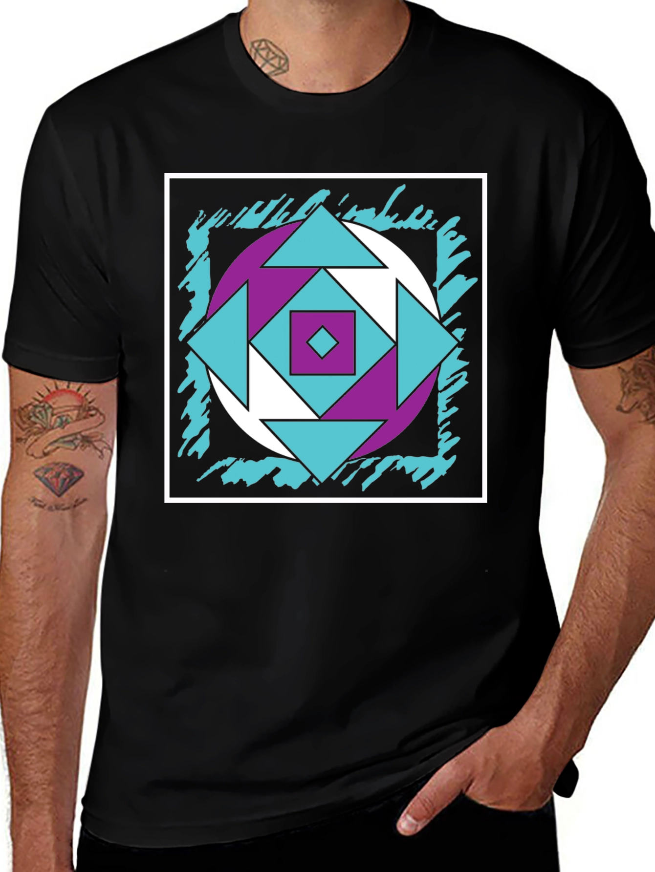 Variant 15 of Geometric Pattern T-Shirt - Modern Art Tee