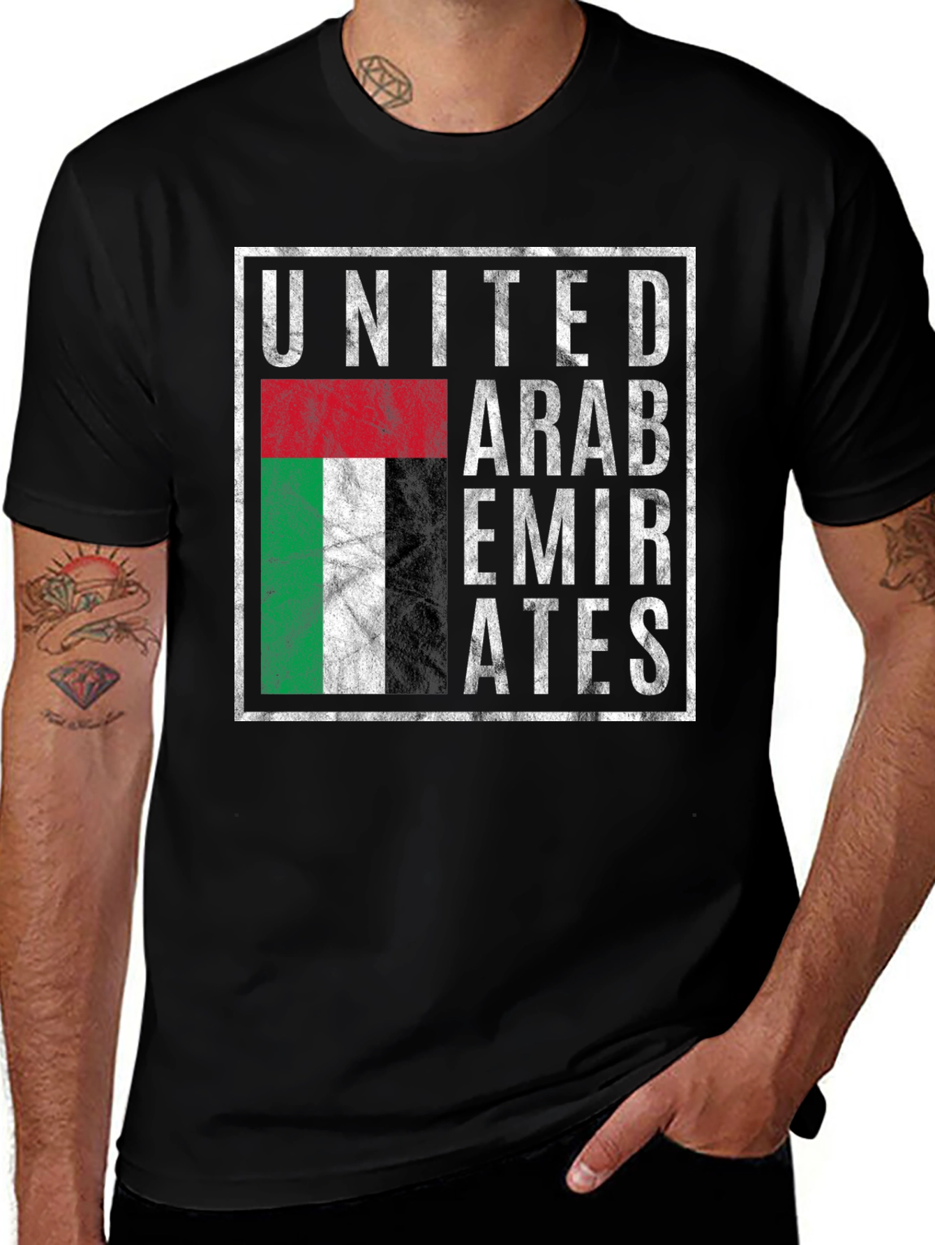 UAE Flag Graphic Tee - United Arab Emirates Pride