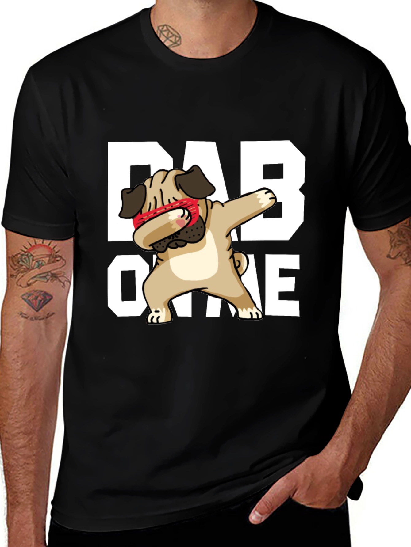 Variant 25 of Dabbing Pug Dad Life T-Shirt