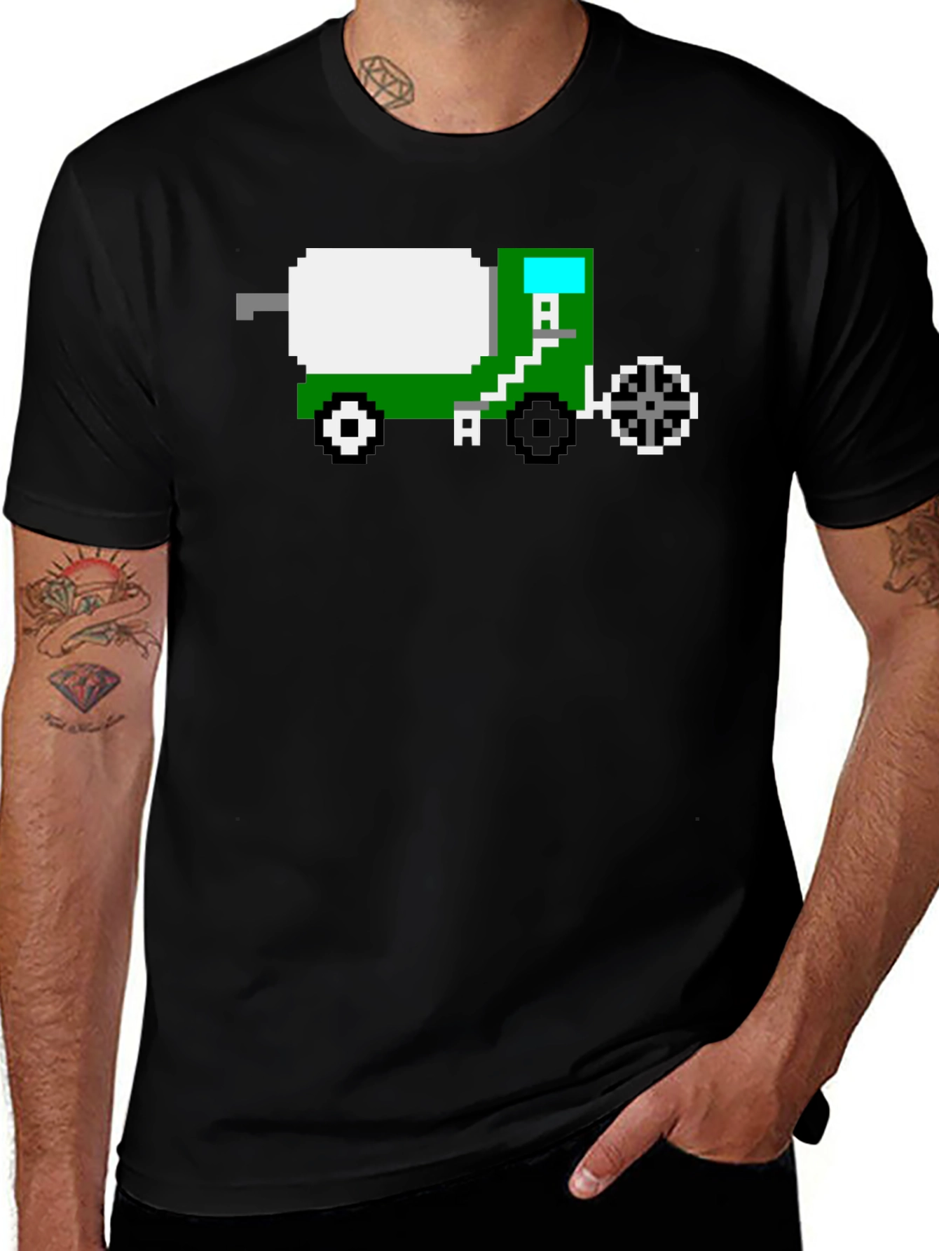 Variant 30 of Pixel Art Cement Truck T-Shirt - Retro Gaming Style