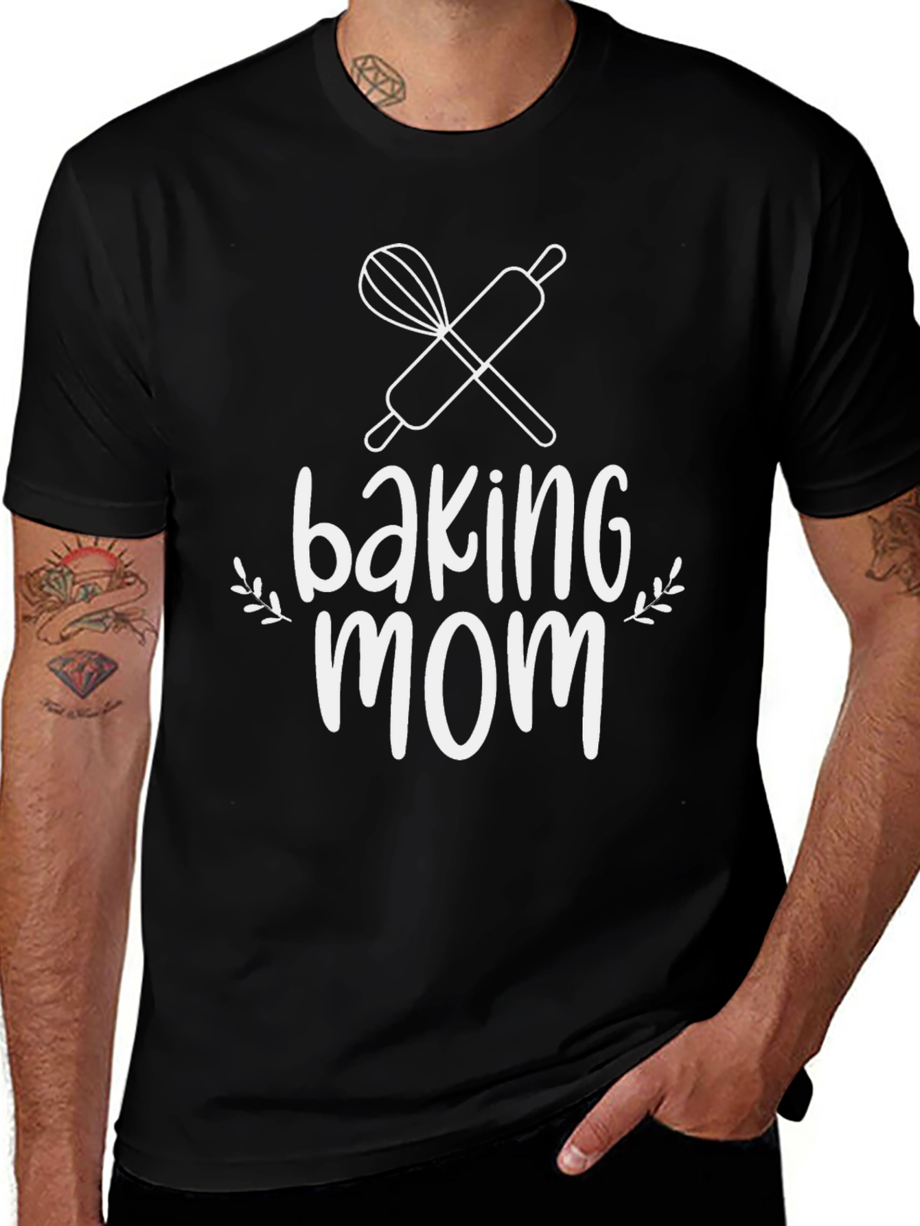 Baking Mom Graphic Tee - Black T-Shirt