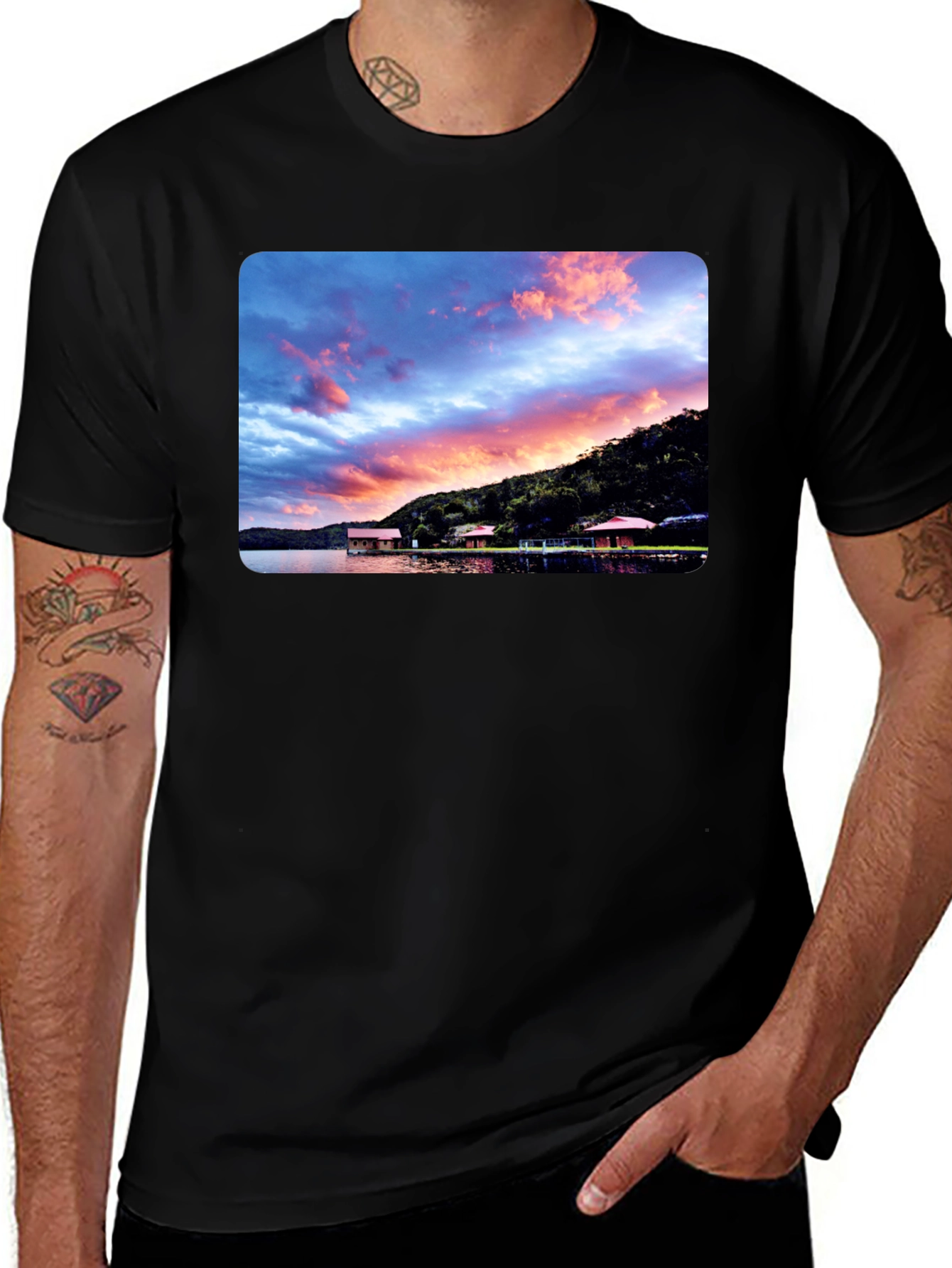 Variant 29 of Sunset Lakehouse Graphic T-Shirt