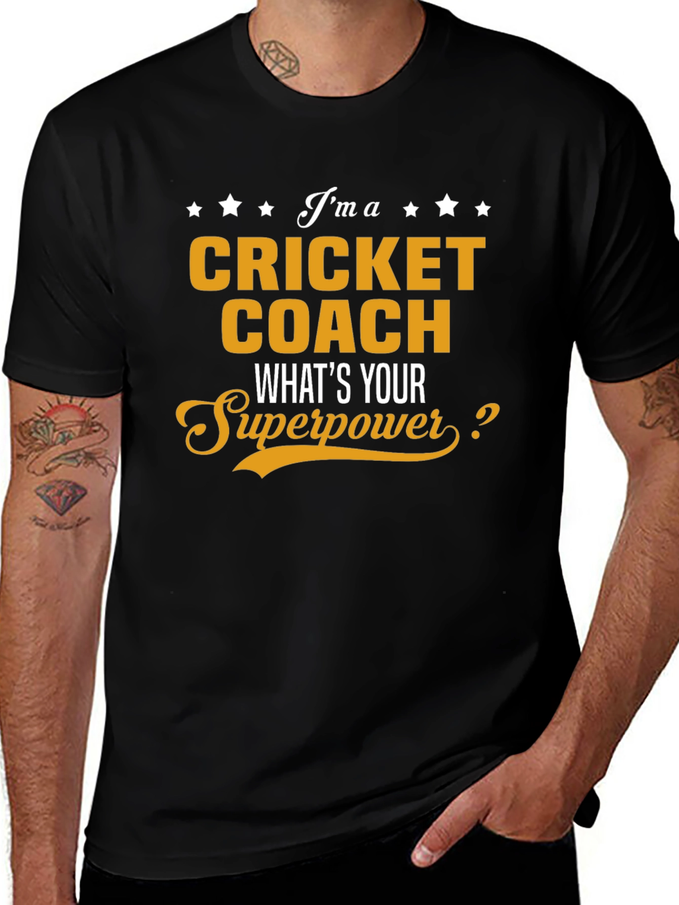 Cricket Coach Superpower T-Shirt - Funny Coaching Tee
