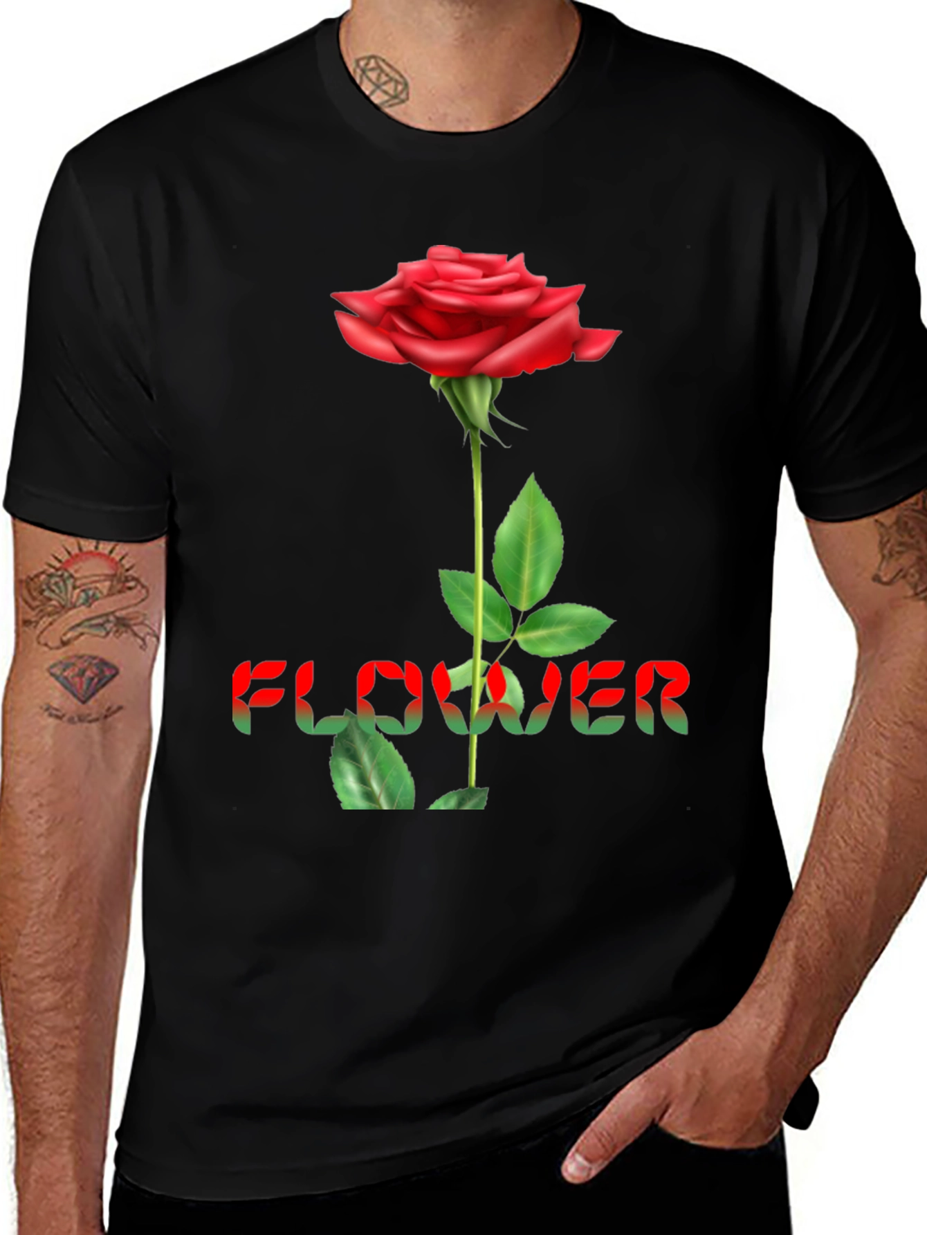 Rose Flower Graphic T-Shirt | Unisex Soft Cotton Tee