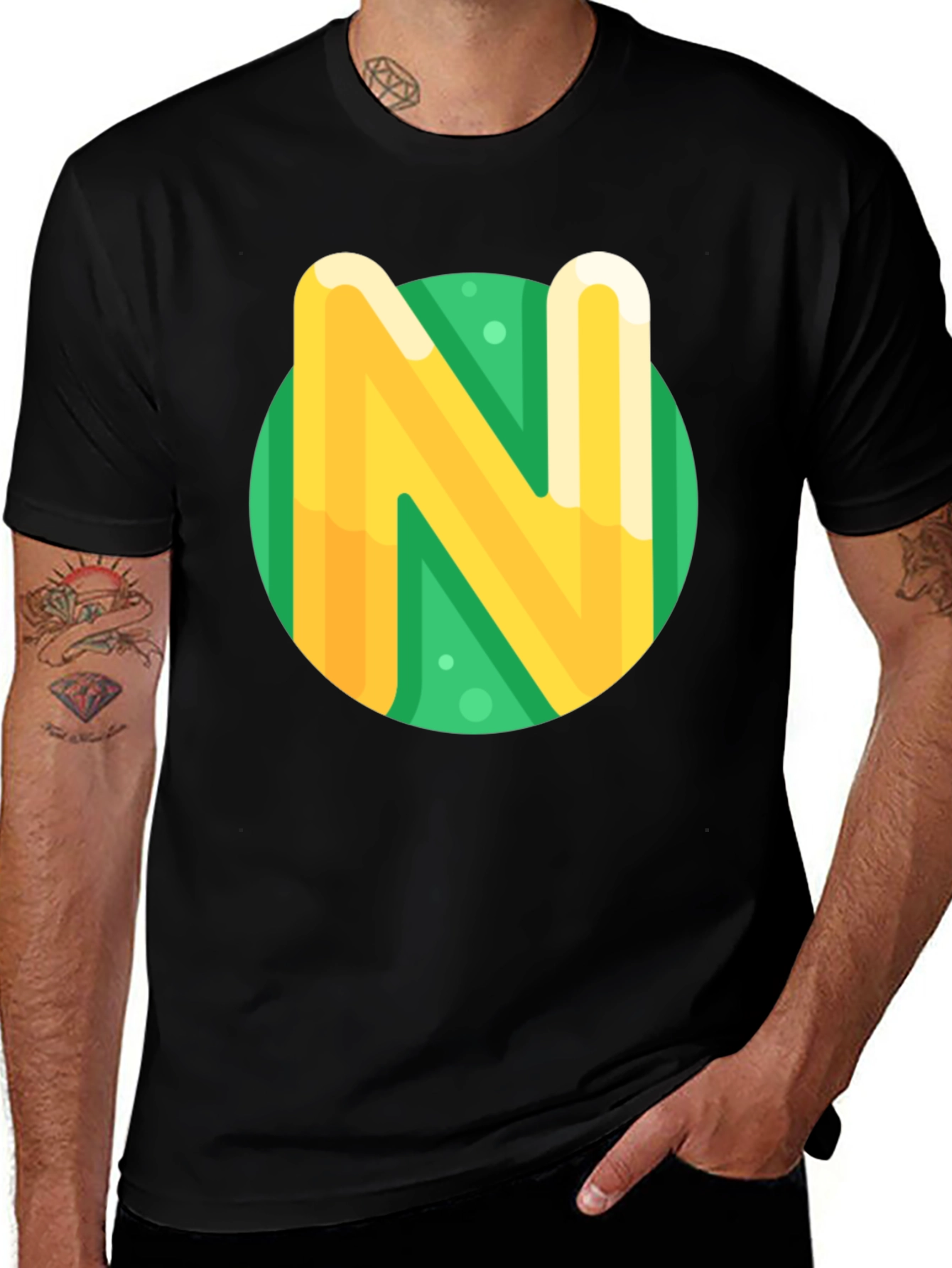 Variant 22 of Letter N Graphic Tee - Stylish Casual Top