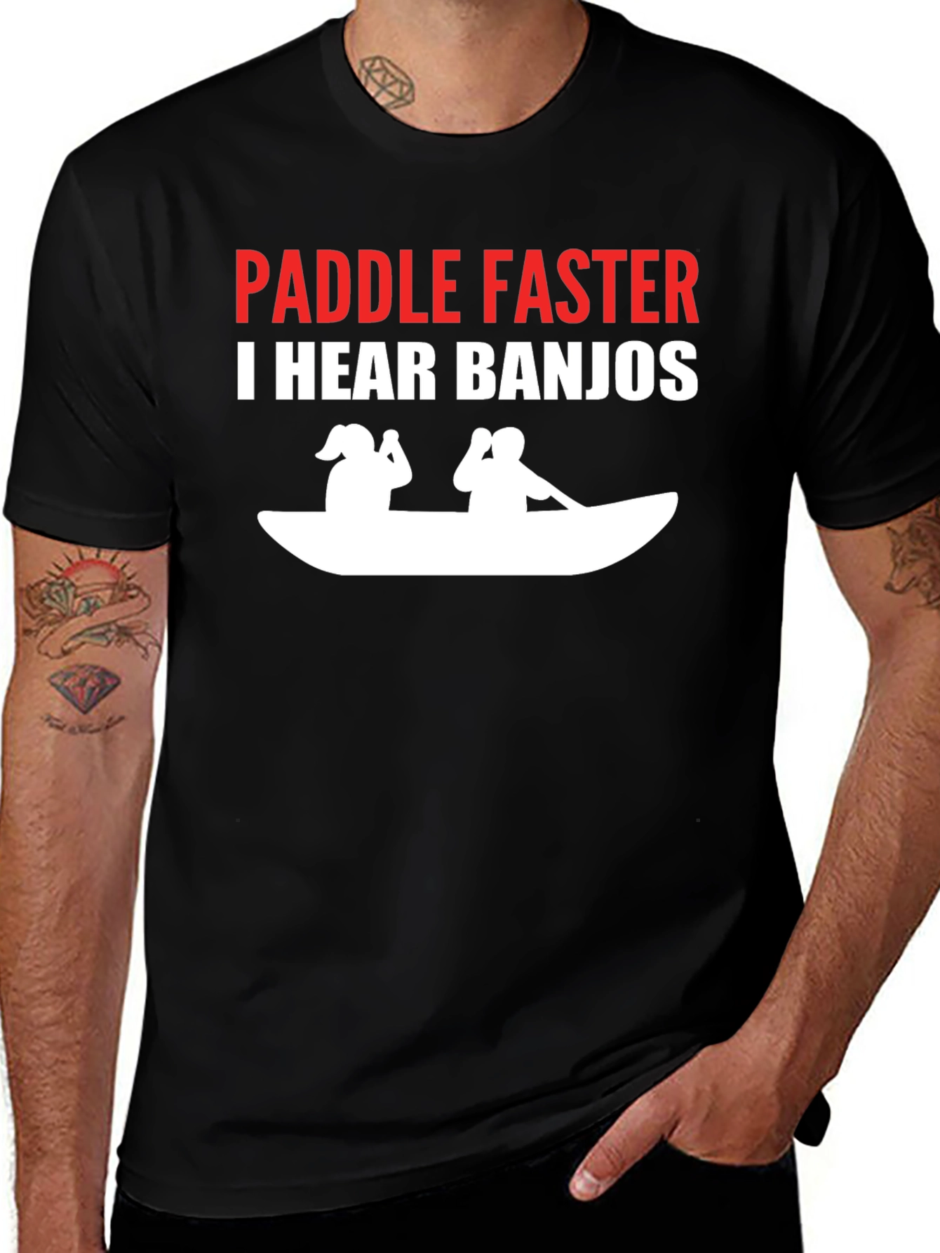 Variant 9 of Paddle Faster Funny Banjo T-Shirt
