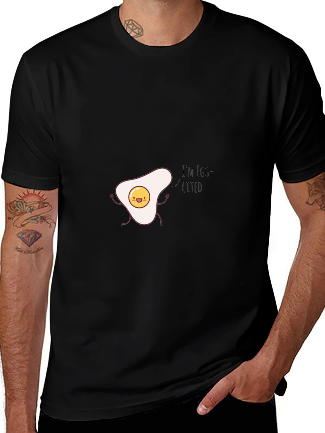 Variant 4 of I'm Egg-cited T-Shirt - Funny Cartoon Egg Tee