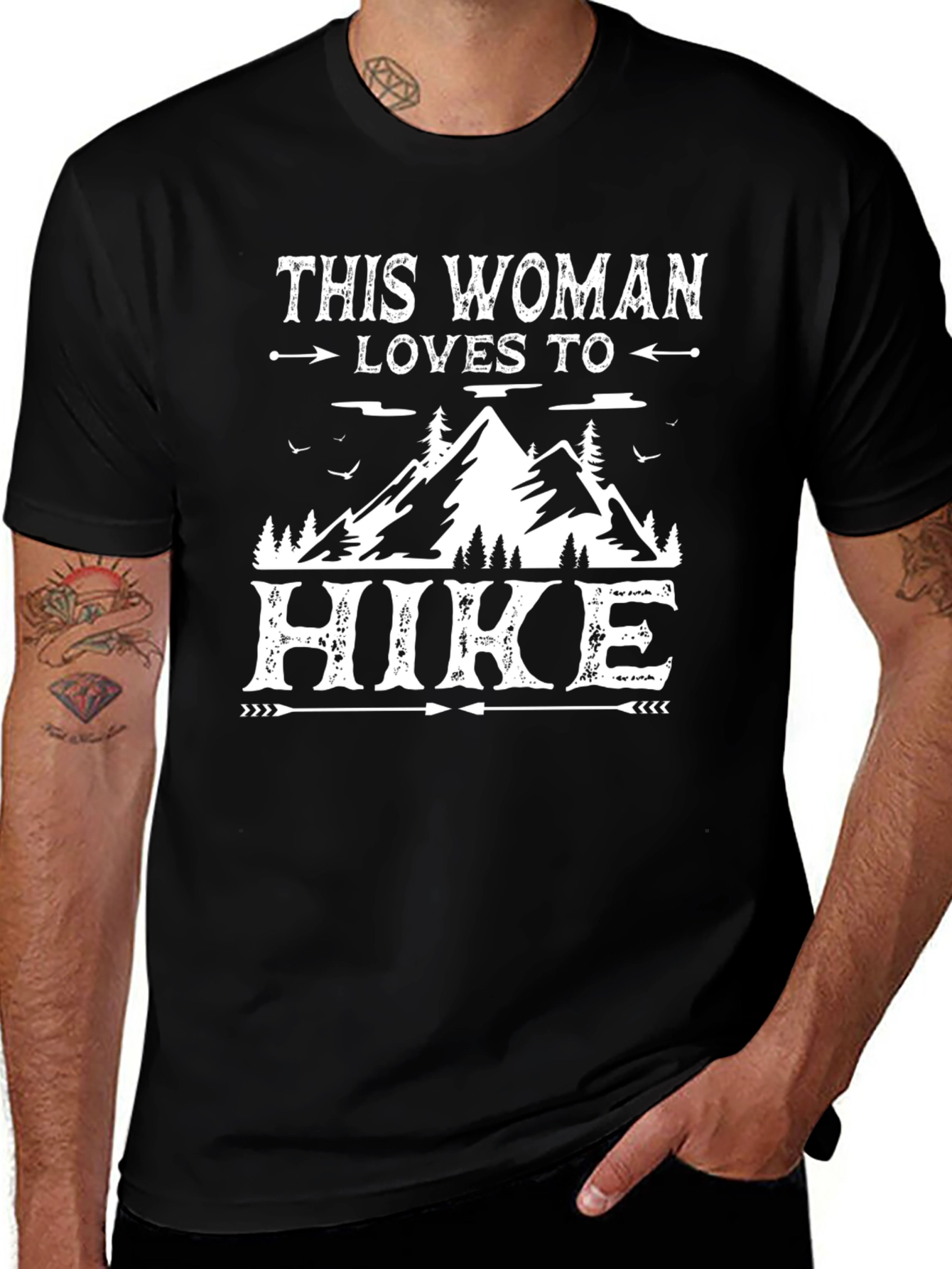 Variant 5 of This Woman Loves to Hike T-Shirt