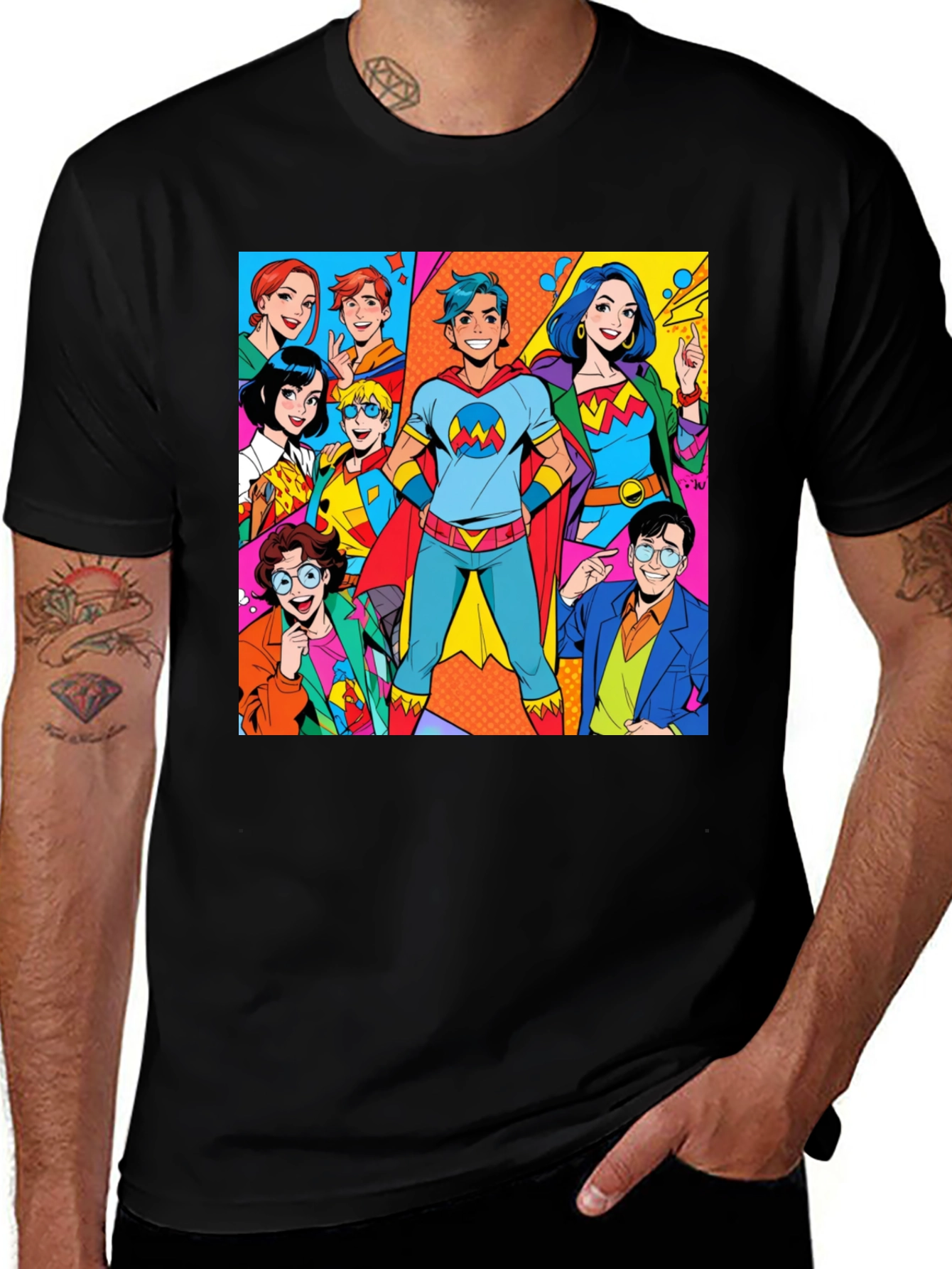 Variant 11 of Retro Comic Tee: Wonder Squad