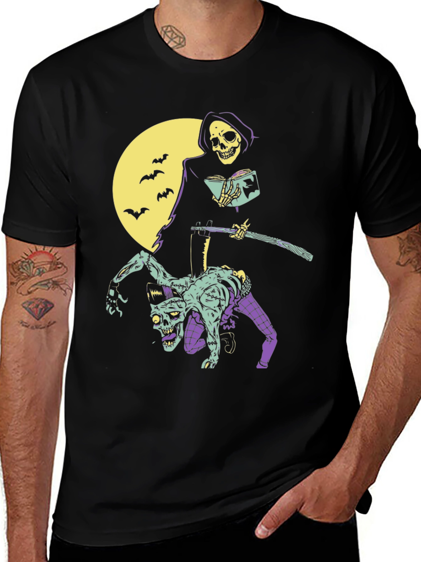 Variant 8 of Grim Reaper Zombie Graphic T-Shirt