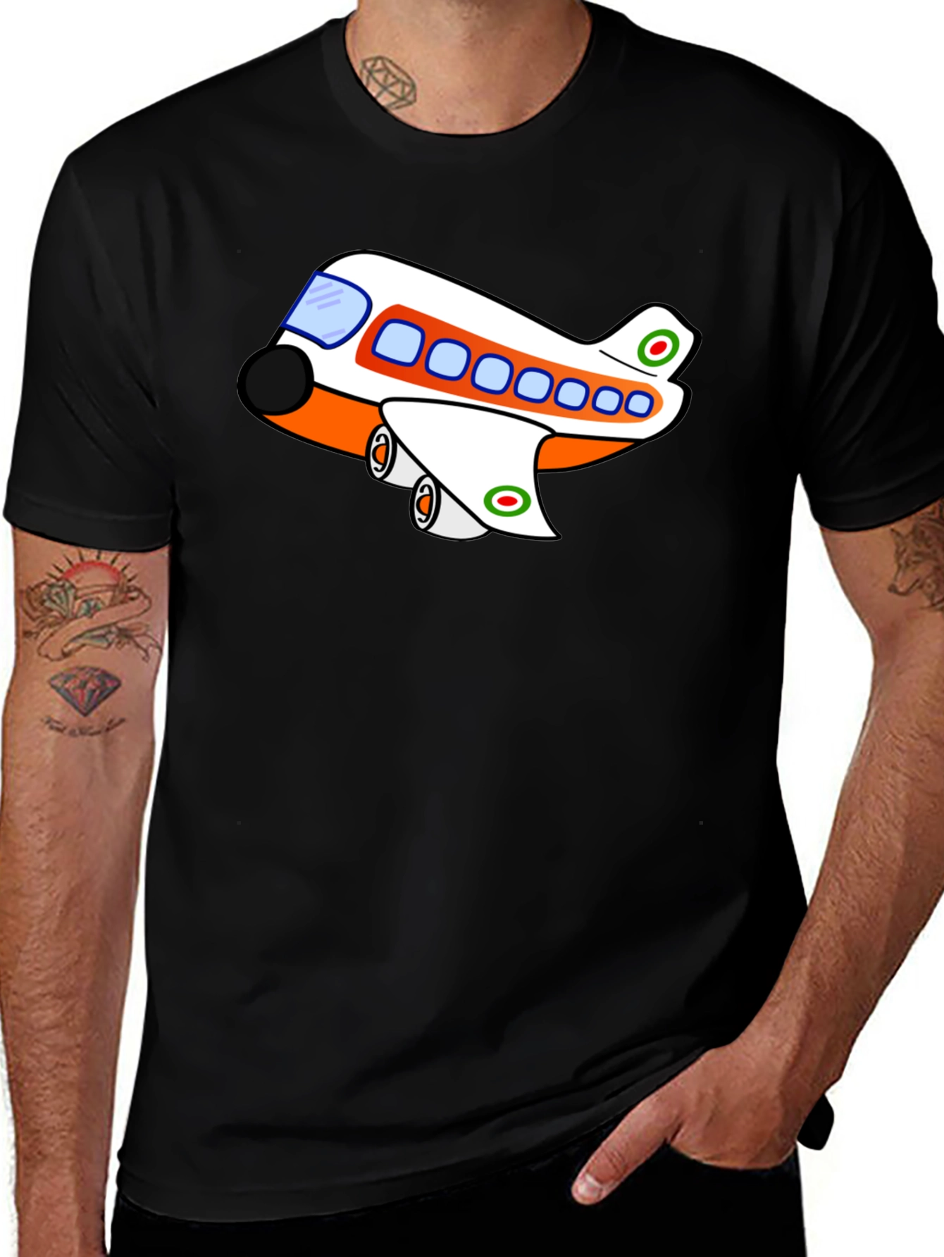 Variant 9 of Cartoon Plane Graphic T-Shirt