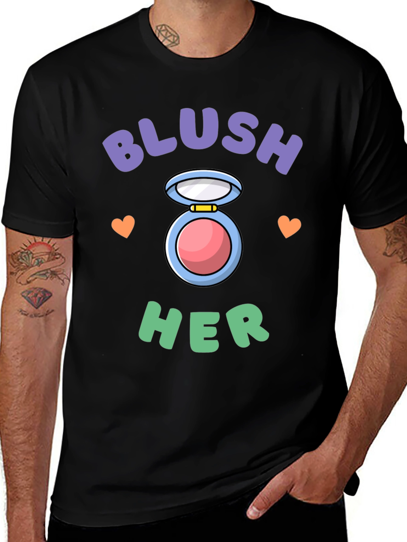 Variant 15 of Blush Her Graphic Tee - Cute Makeup Lover T-Shirt