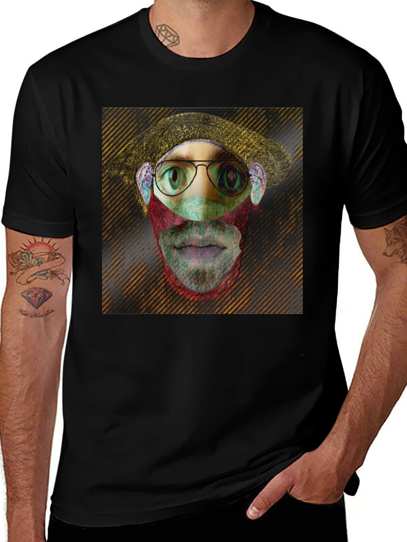 Variant 4 of Eye-Catching Graphic Print Black T-Shirt