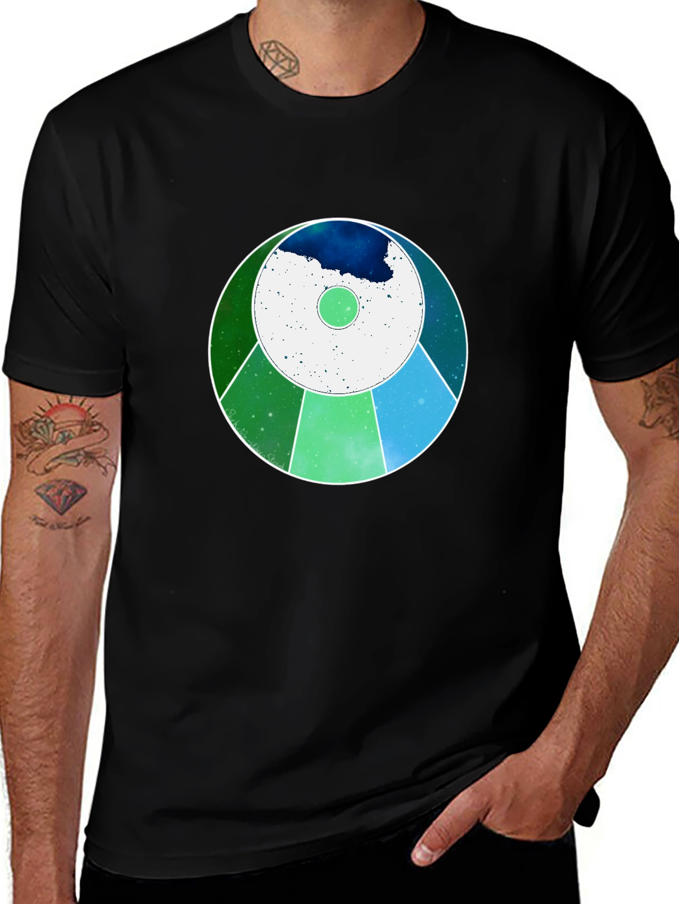 Variant 12 of Geometric Circle Graphic Tee - Abstract Design