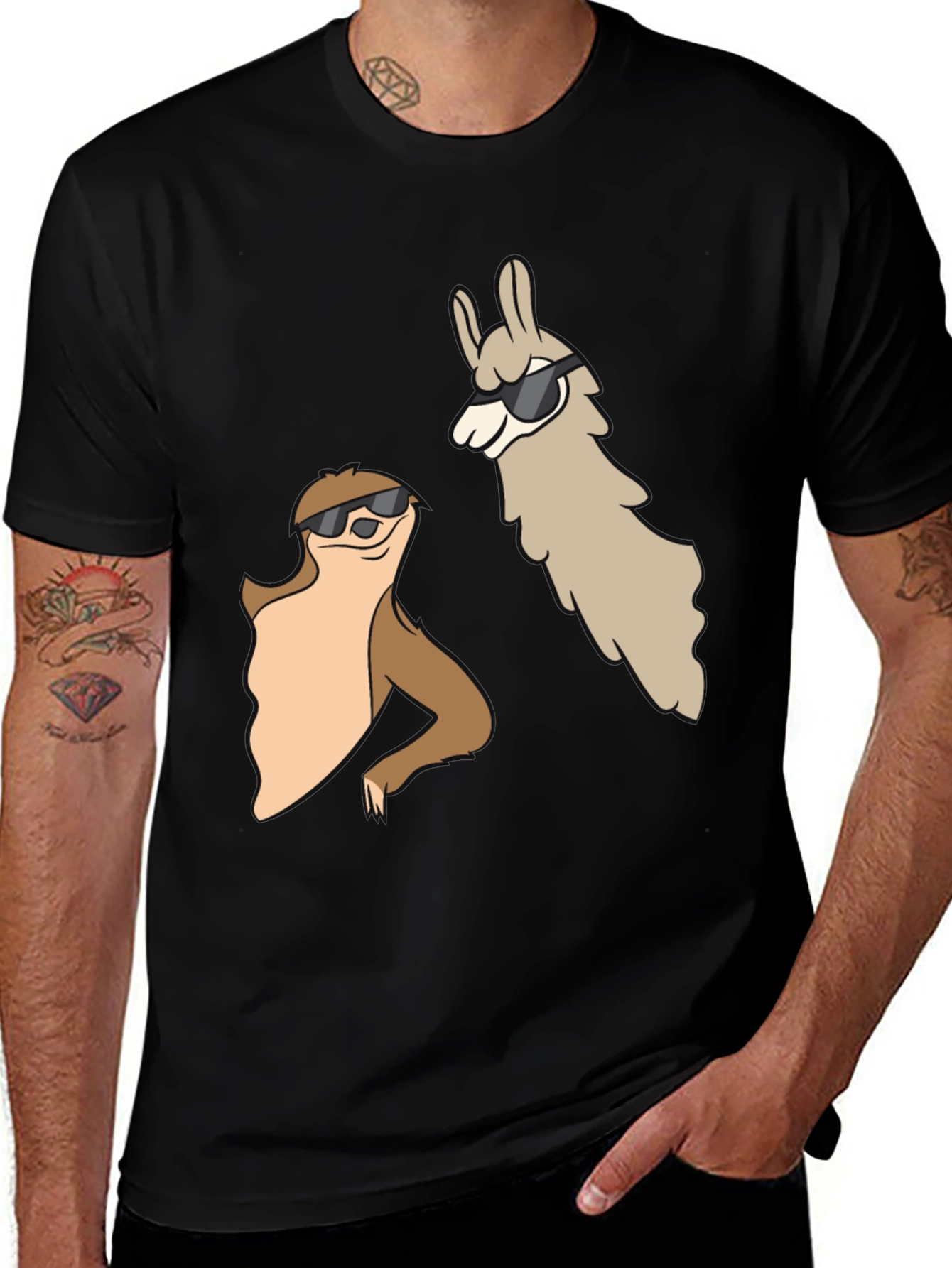 Variant 20 of Cool Sloth & Llama Graphic Tee