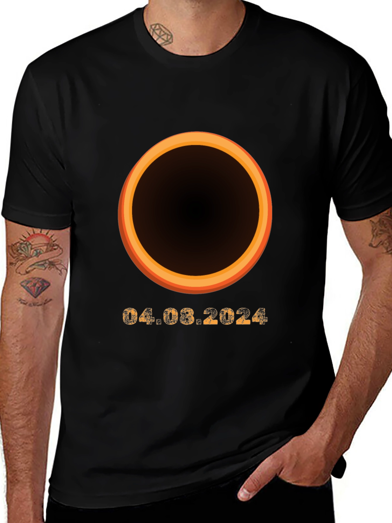 Variant 20 of Eclipse 04.08.2024 T-Shirt - Total Solar Eclipse Tee