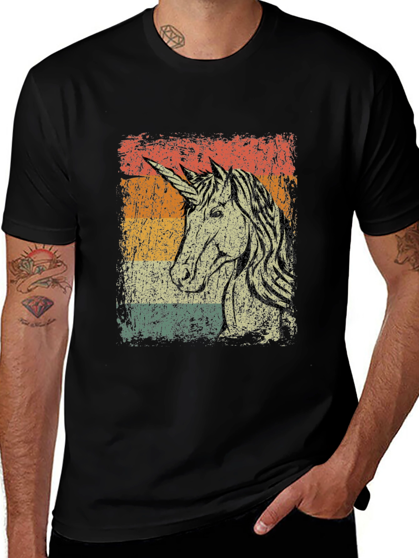 Variant 19 of Vintage Style Unicorn Graphic T-Shirt