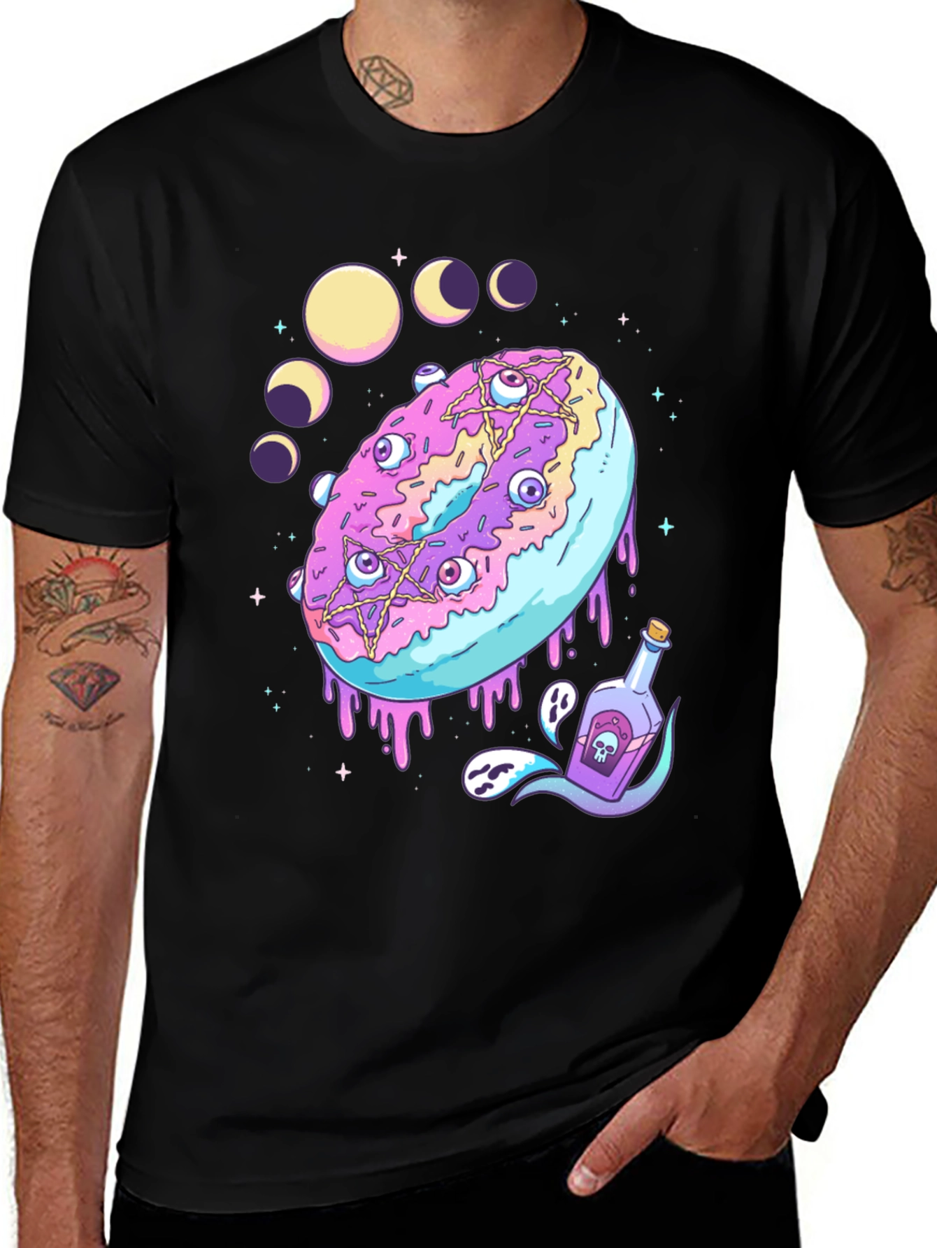 Occult Donut Graphic T-Shirt