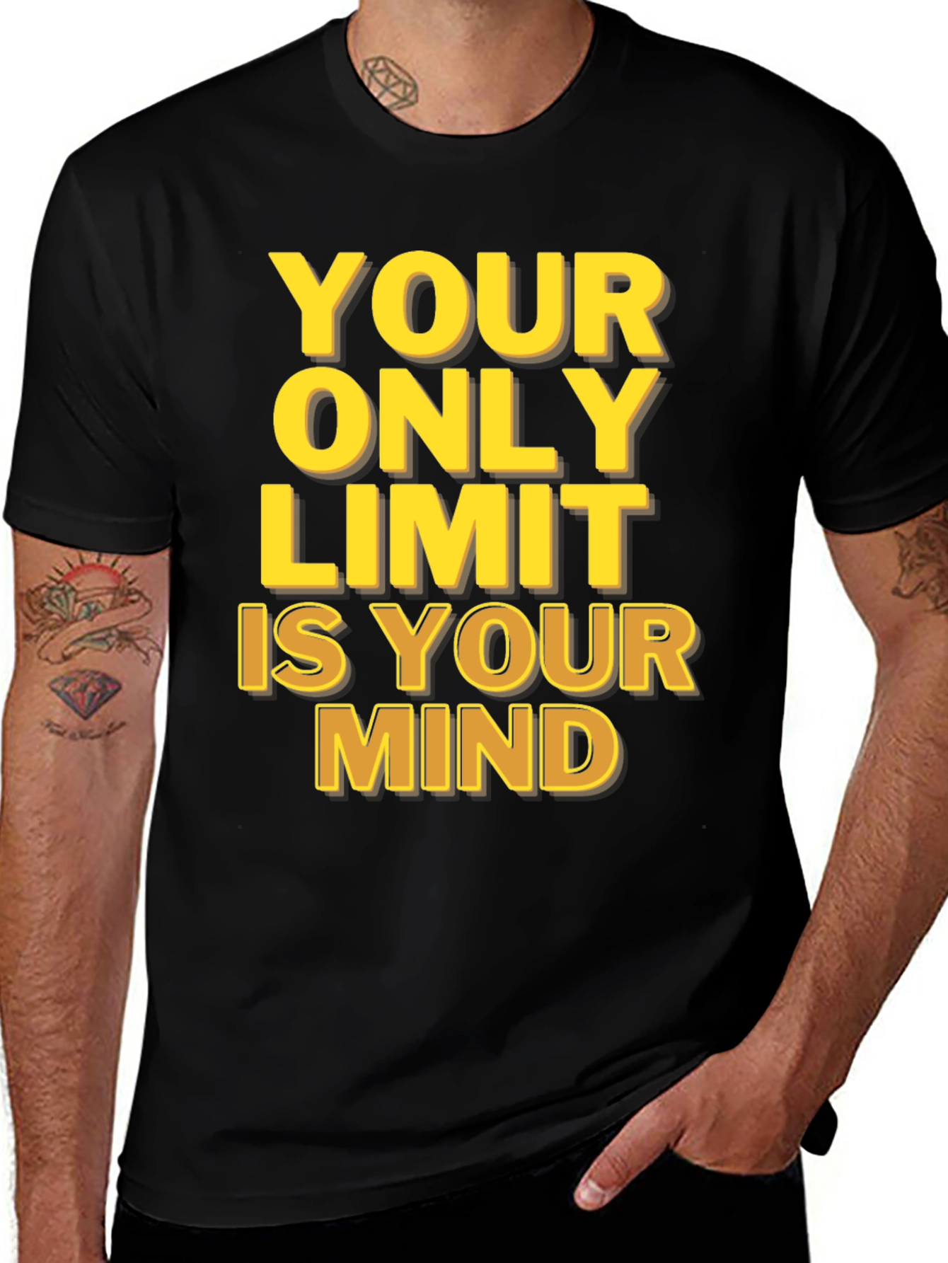Variant 30 of Motivational T-Shirt - Your Only Limit Is Your Mind