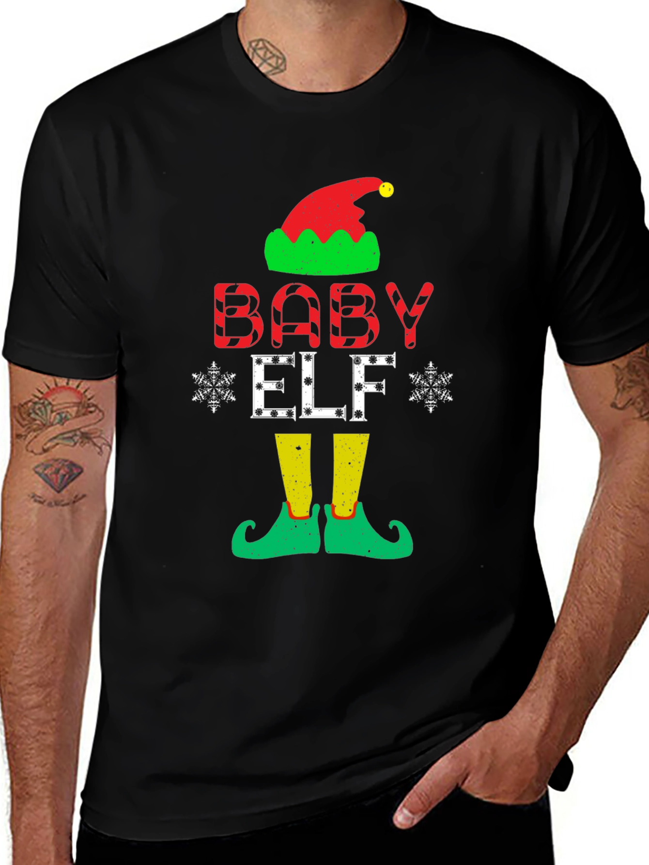 Baby Elf Christmas T-Shirt Festive Holiday Apparel