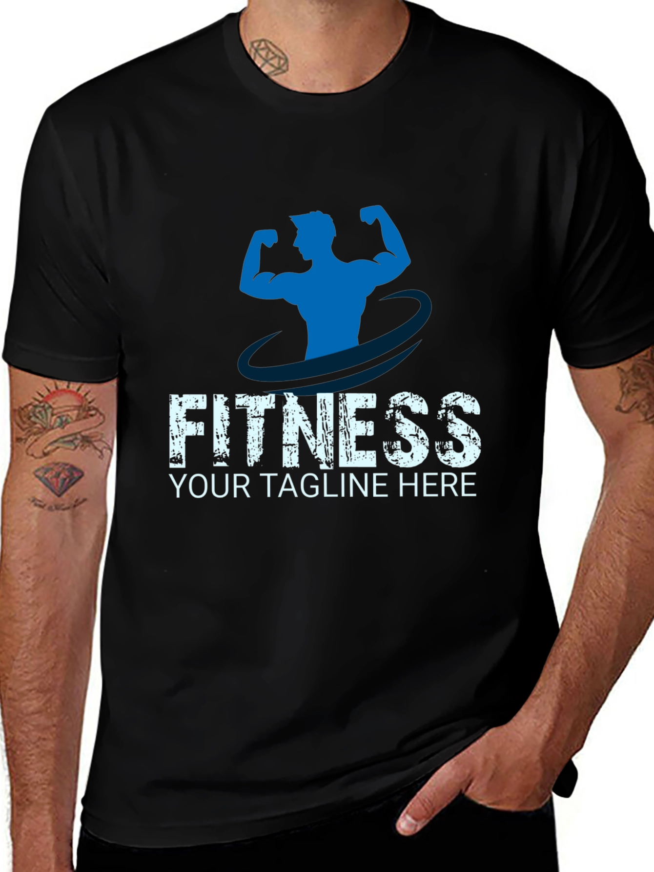 Fitness Gym T-Shirt - Black Cotton Tee