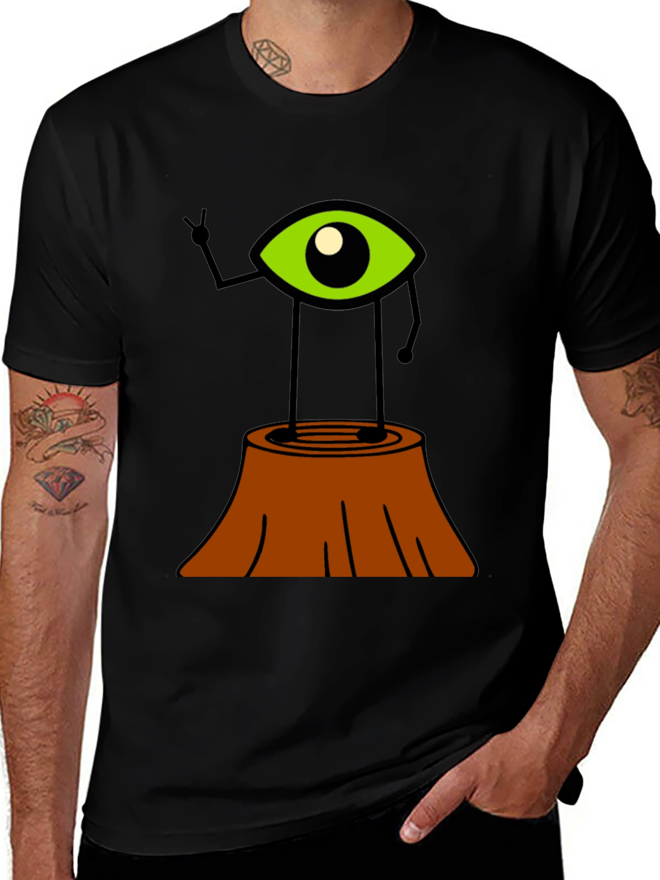 Variant 6 of Eye Guy on Stump Graphic T-Shirt