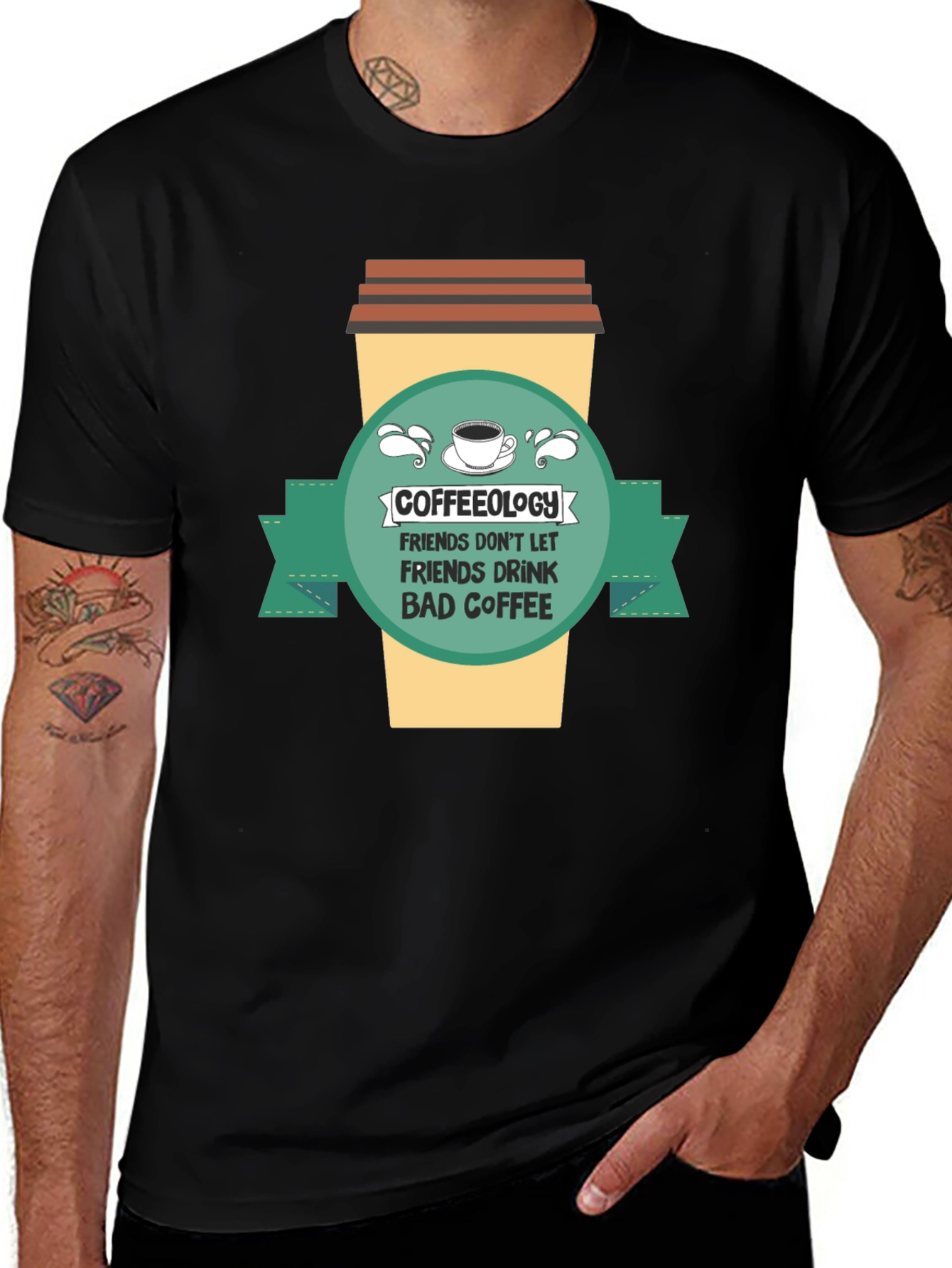 Variant 26 of Coffeeology Graphic Tee - Friends Don't Let Friends Drink Bad Coffee