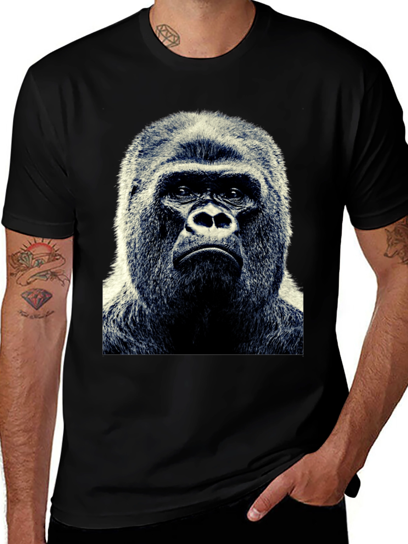 Variant 8 of Gorilla Graphic T-Shirt - Bold Animal Print Tee