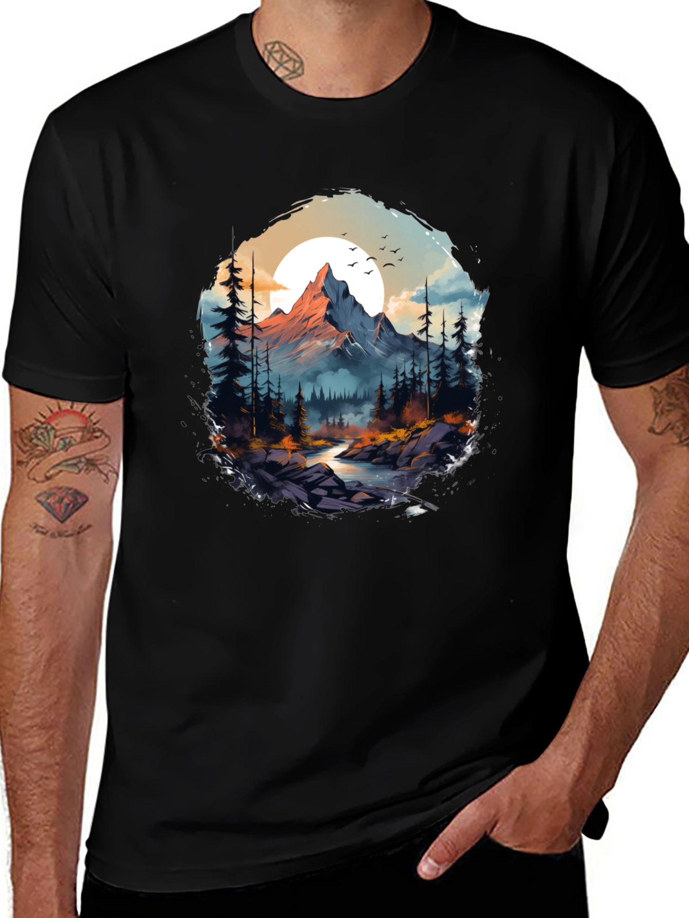 Variant 2 of Mountain Landscape Graphic Tee