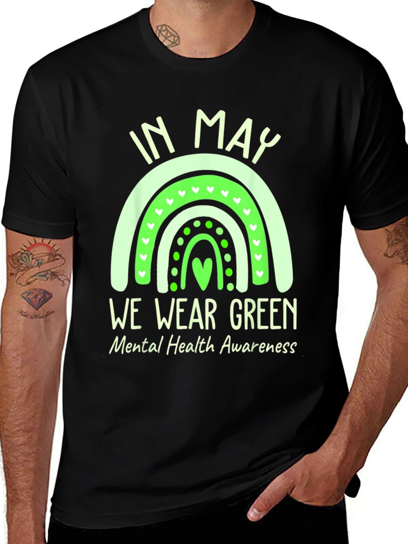 Variant 5 of Green Mental Health Awareness T-Shirt