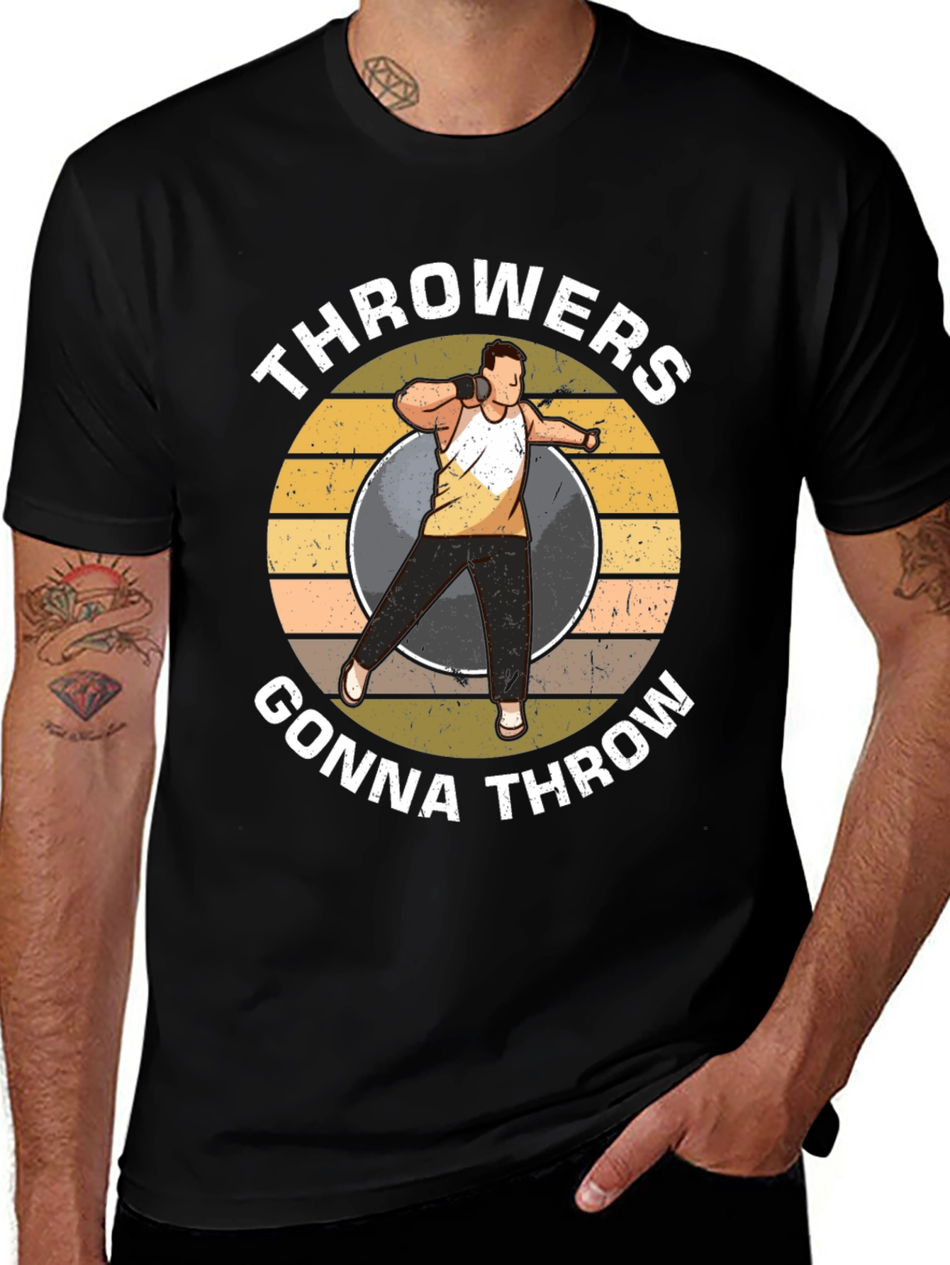 Variant 8 of Throwers Gonna Throw Shotput T-Shirt