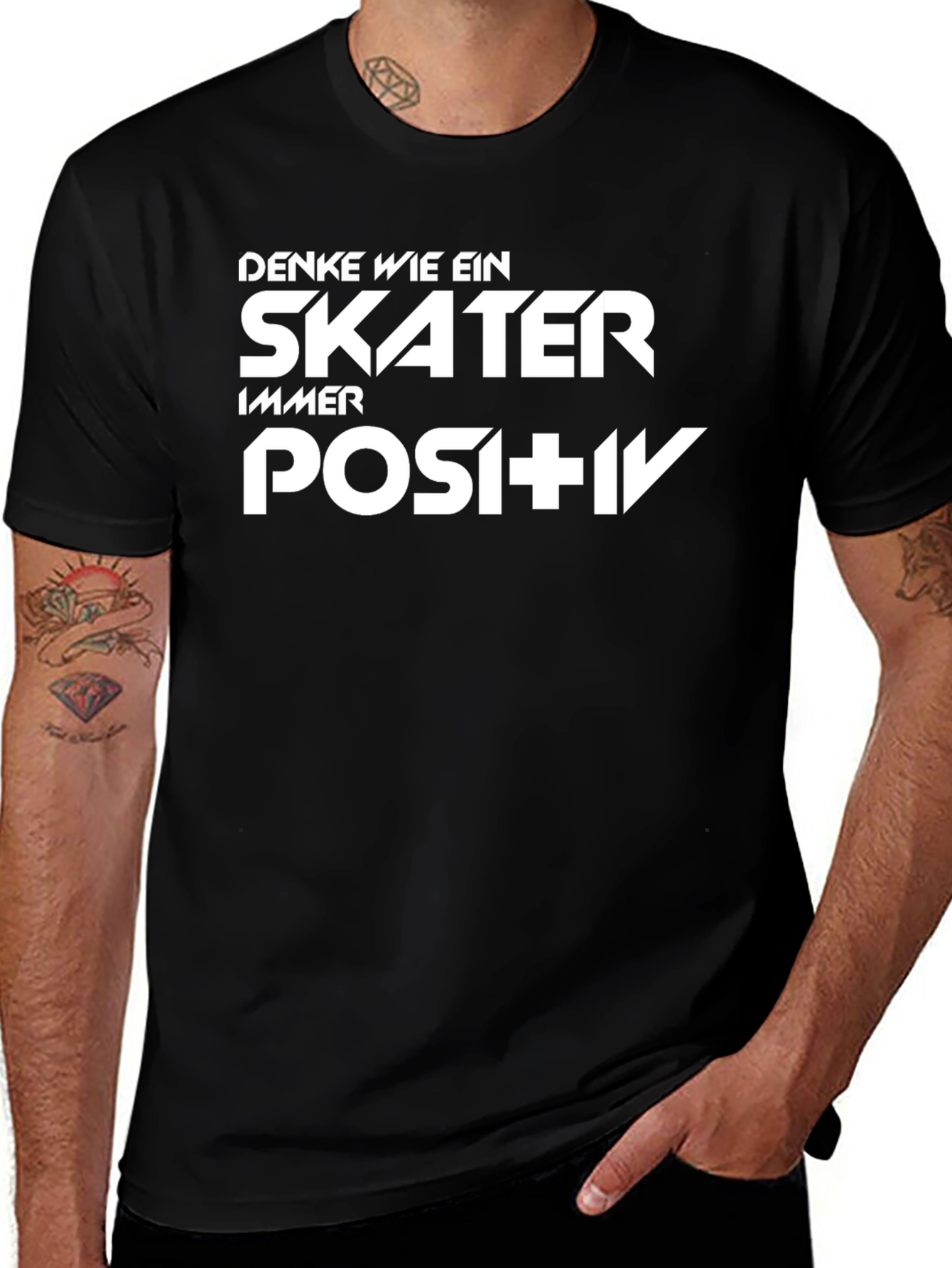 Variant 14 of Denke Wie Ein Skater T-Shirt - Always Positive