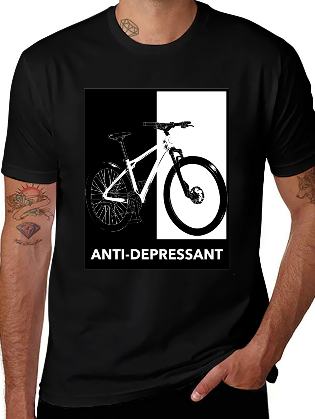 Variant 23 of Anti-Depressant Bicycle Graphic Tee - Unisex
