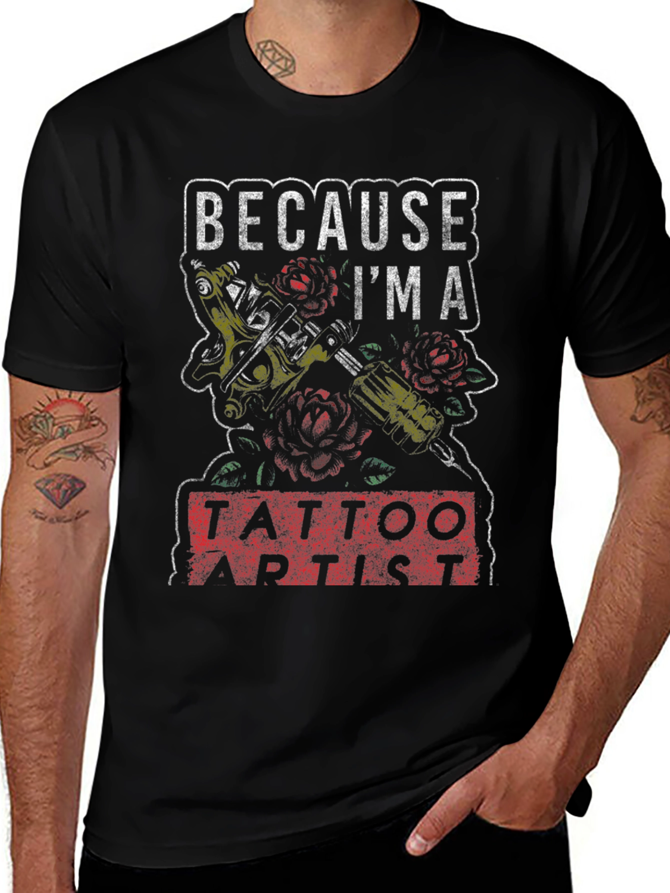 Variant 21 of Tattoo Artist Graphic Tee - Cool Tattoo Machine Design