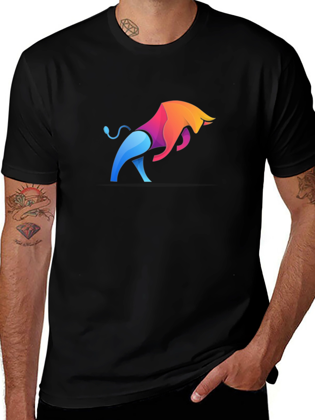 Variant 2 of Stylish Bull Graphic Tee - Modern Design