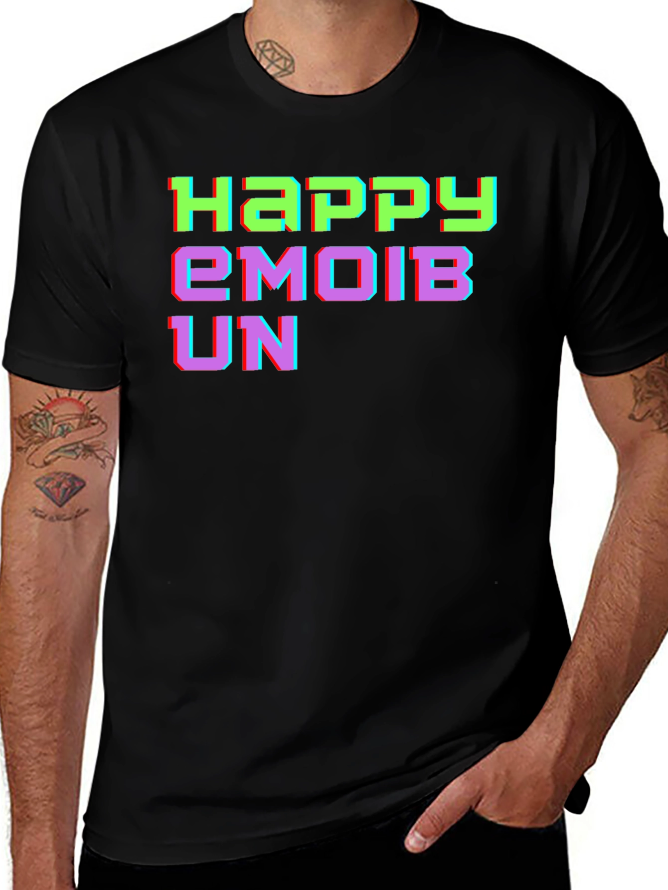 Variant 30 of Happy Demoib UN Black Graphic Tee