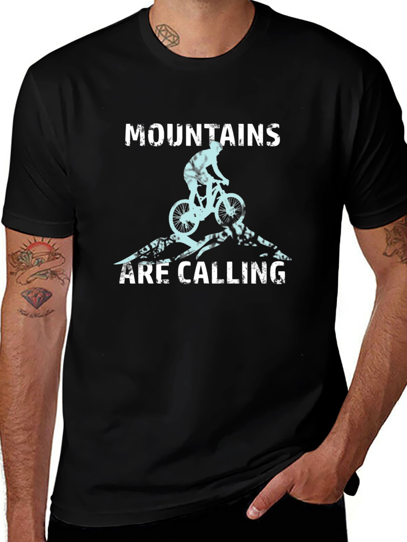 Variant 20 of Mountains are Calling T-Shirt - Biker Tee
