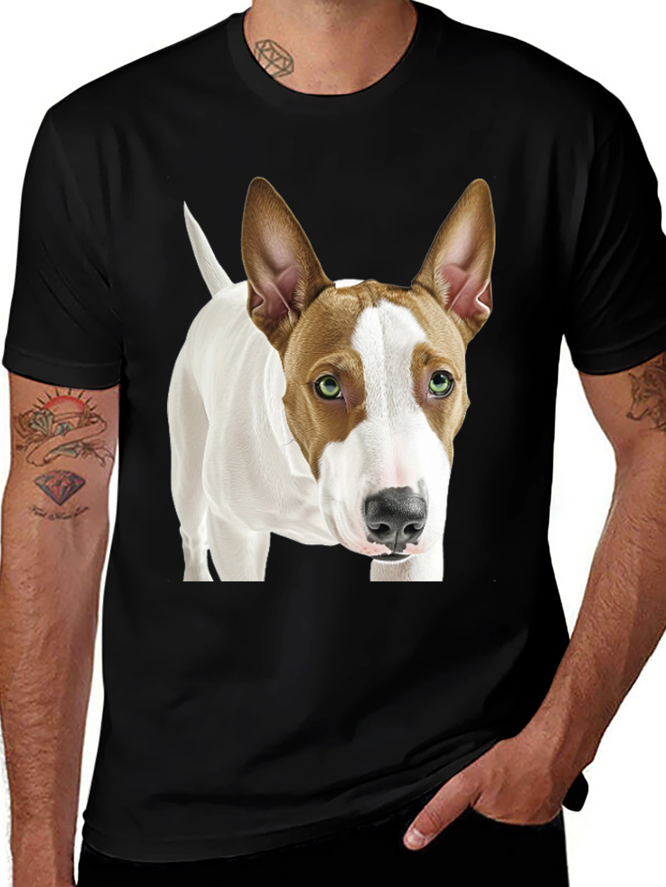 Variant 8 of Dog Graphic Print Black T-Shirt