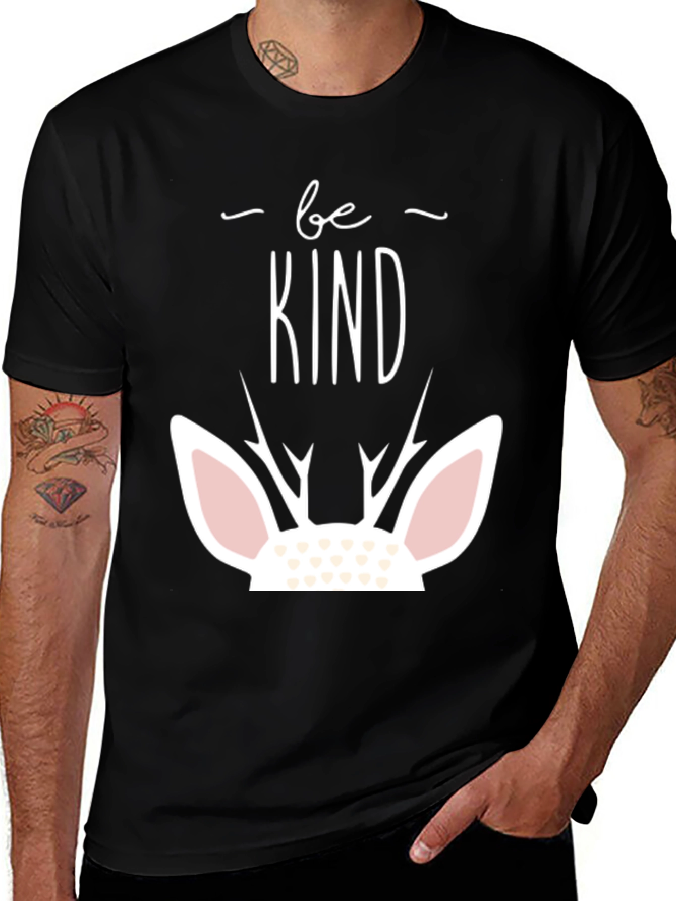 Variant 23 of Be Kind Deer Graphic Tee Shirt