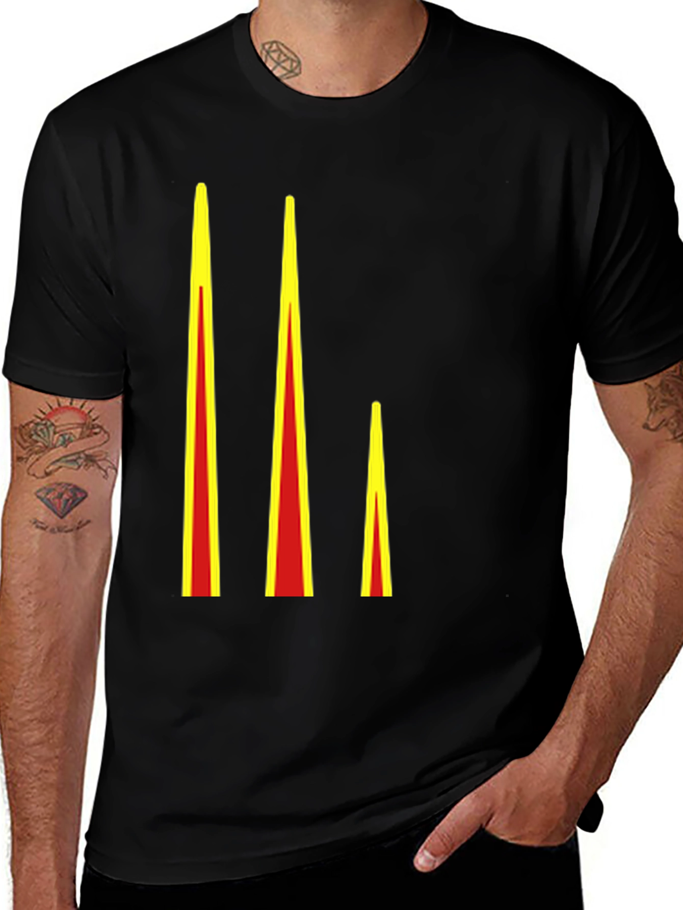 Variant 10 of Modern Geometric Black T-Shirt