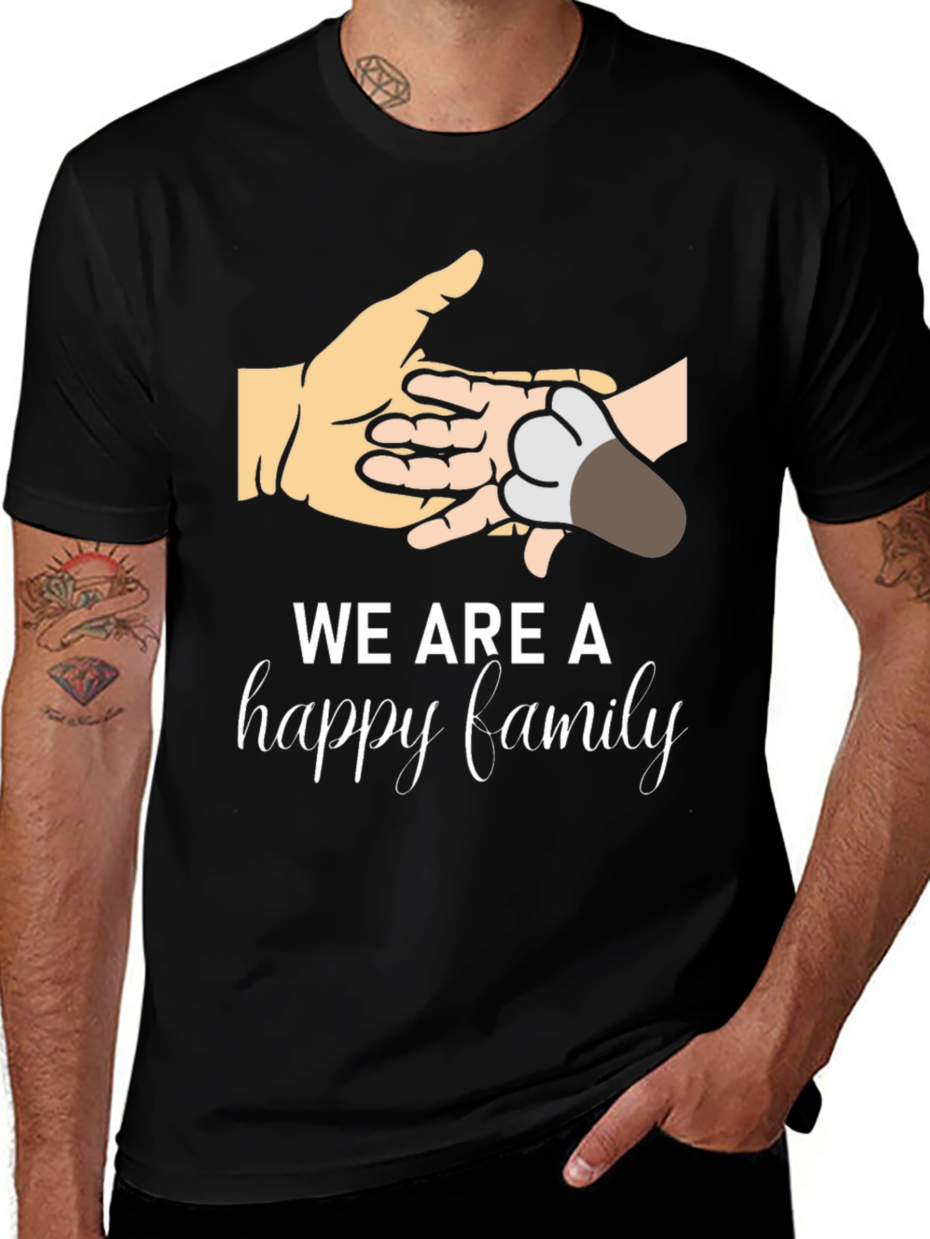 Variant 13 of Happy Family T-Shirt: Pet Lover Design