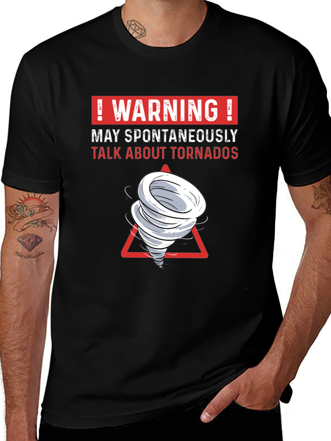 Variant 4 of Warning Spontaneous Tornado Talk Funny T-Shirt