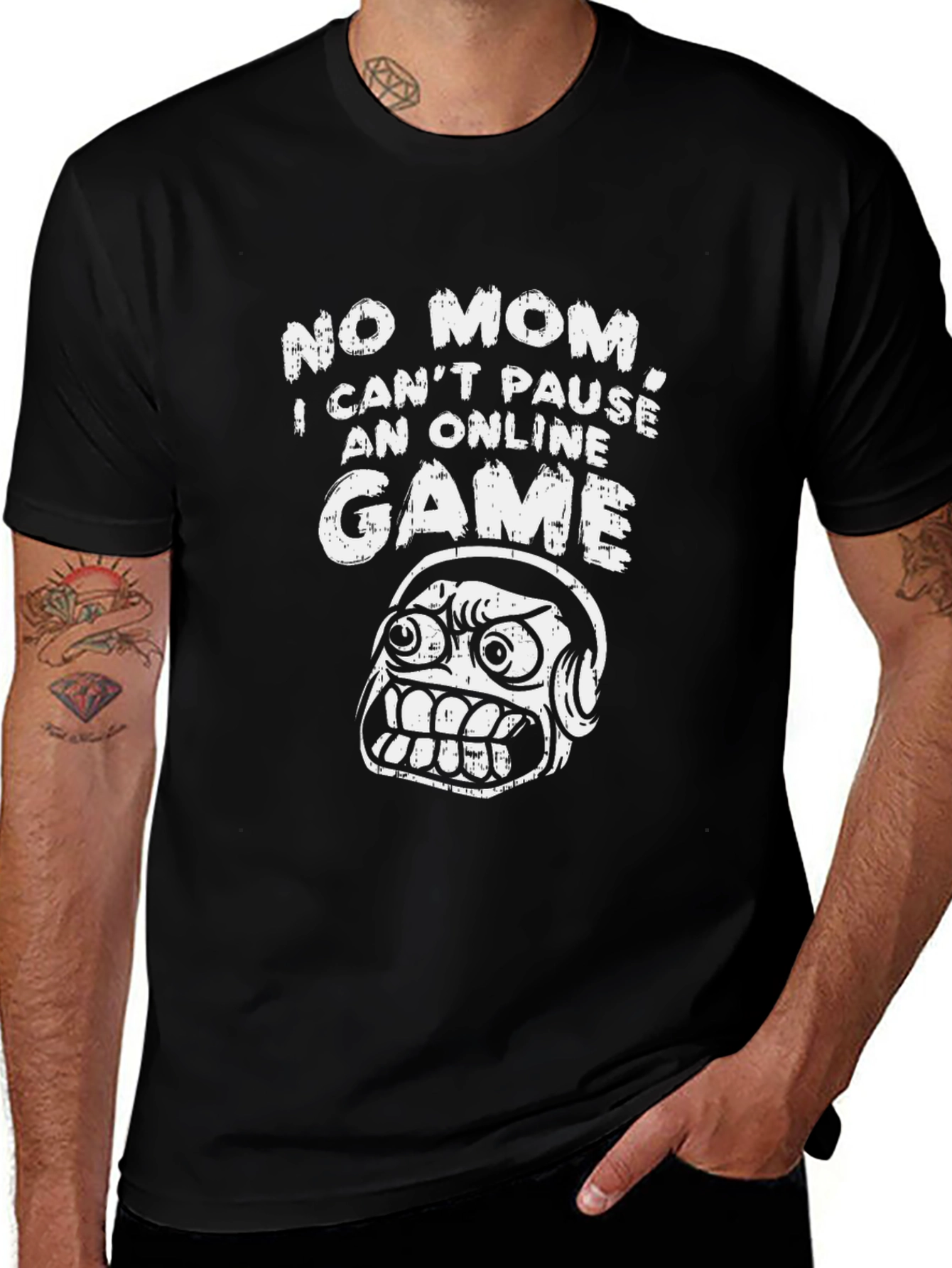 Variant 25 of Funny Gamer T-Shirt - No Pause Online Game