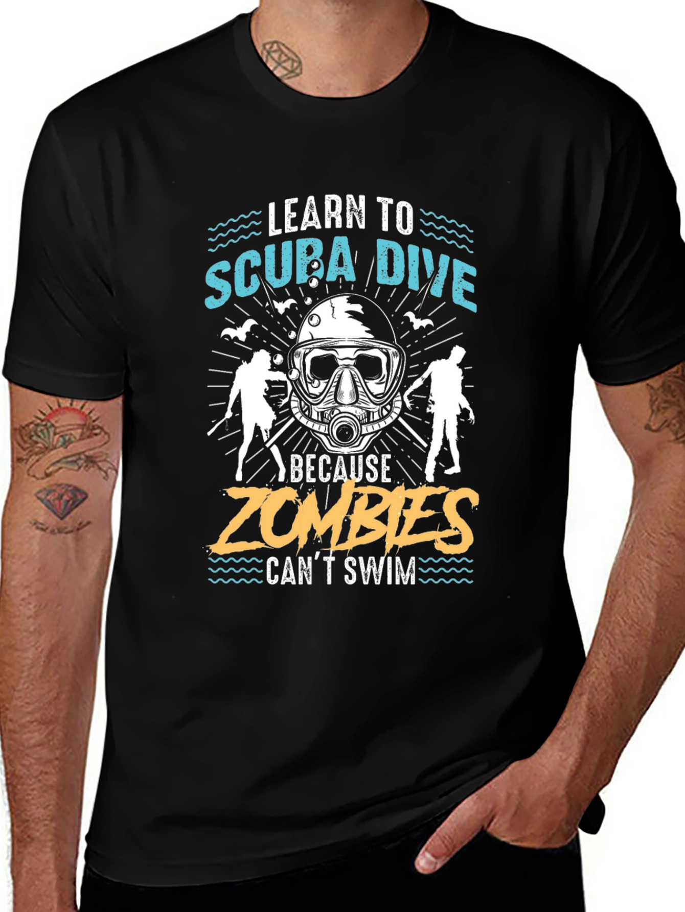 Variant 13 of Scuba Dive Zombie T-Shirt Funny Diver Gift