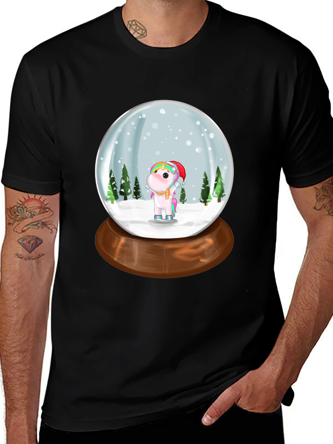 Unicorn Snow Globe Graphic Tee